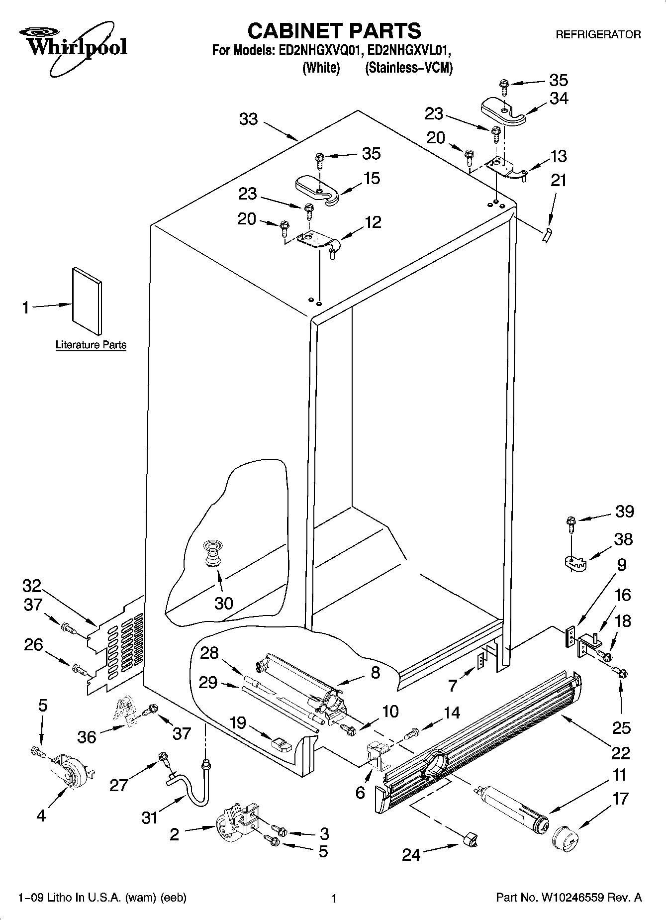 01 - CABINET PARTS