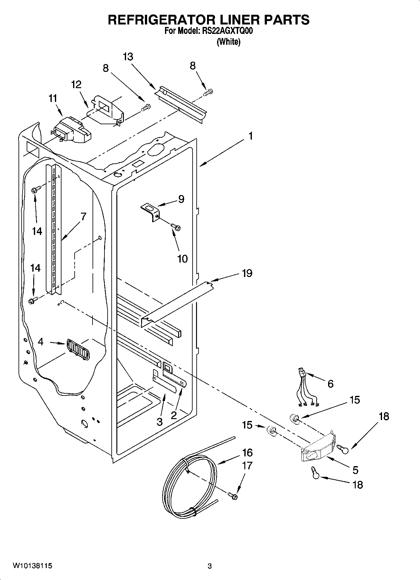 02 - REFRIGERATOR LINER PARTS