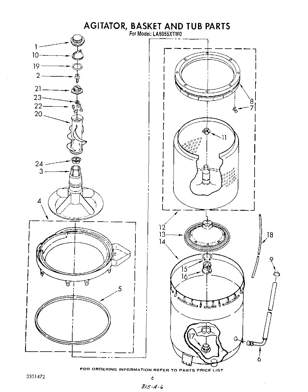 04 - AGITATOR, BASKET AND TUB