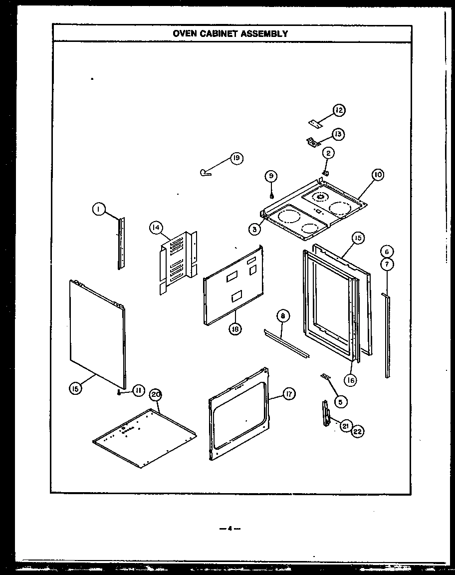 04 - OVEN CABINET ASSY
