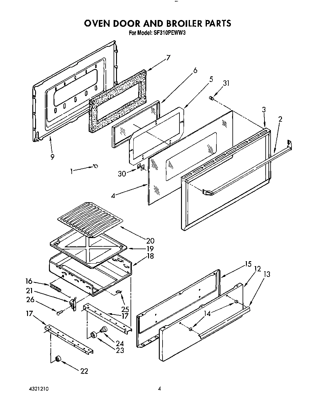 03 - OVEN DOOR AND BROILER