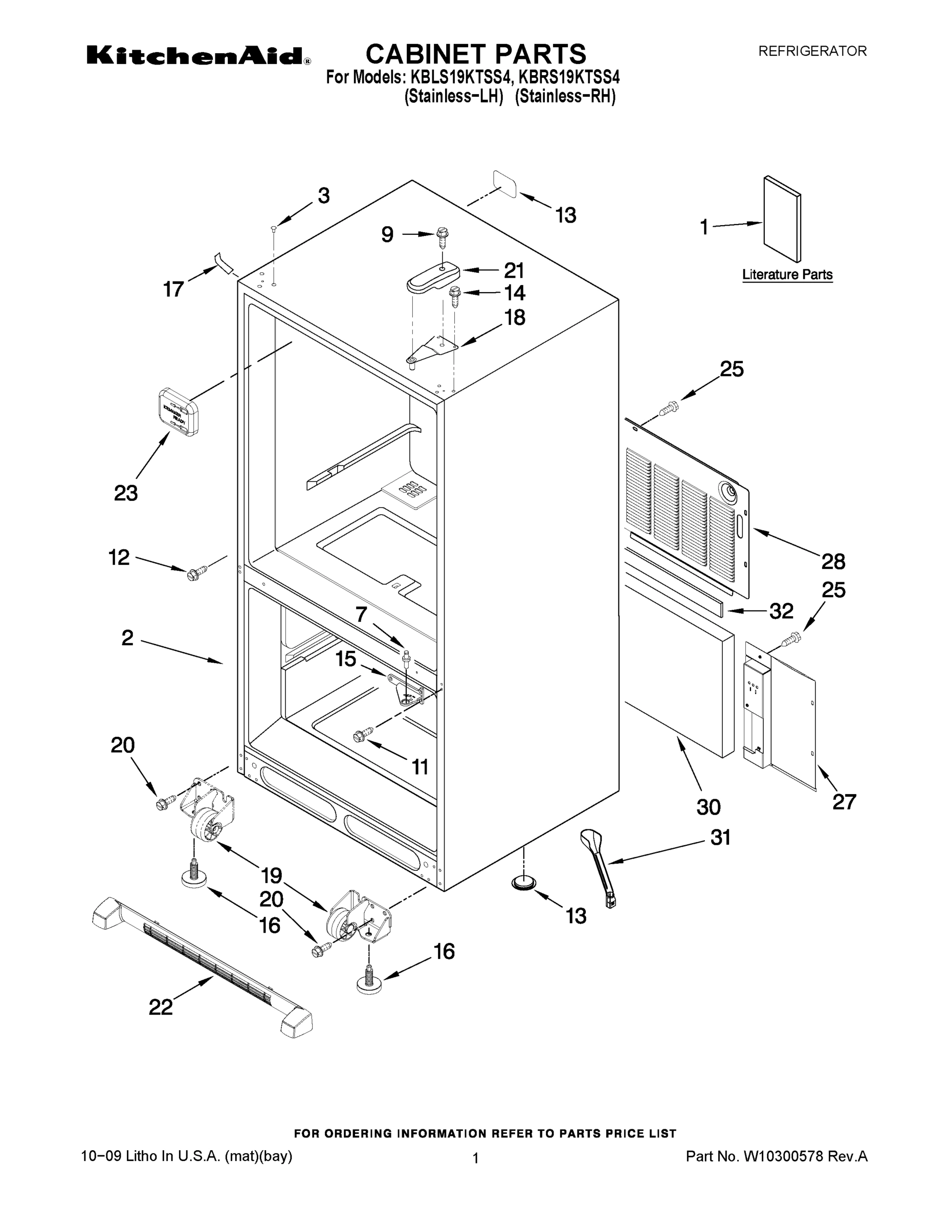 01 - CABINET PARTS