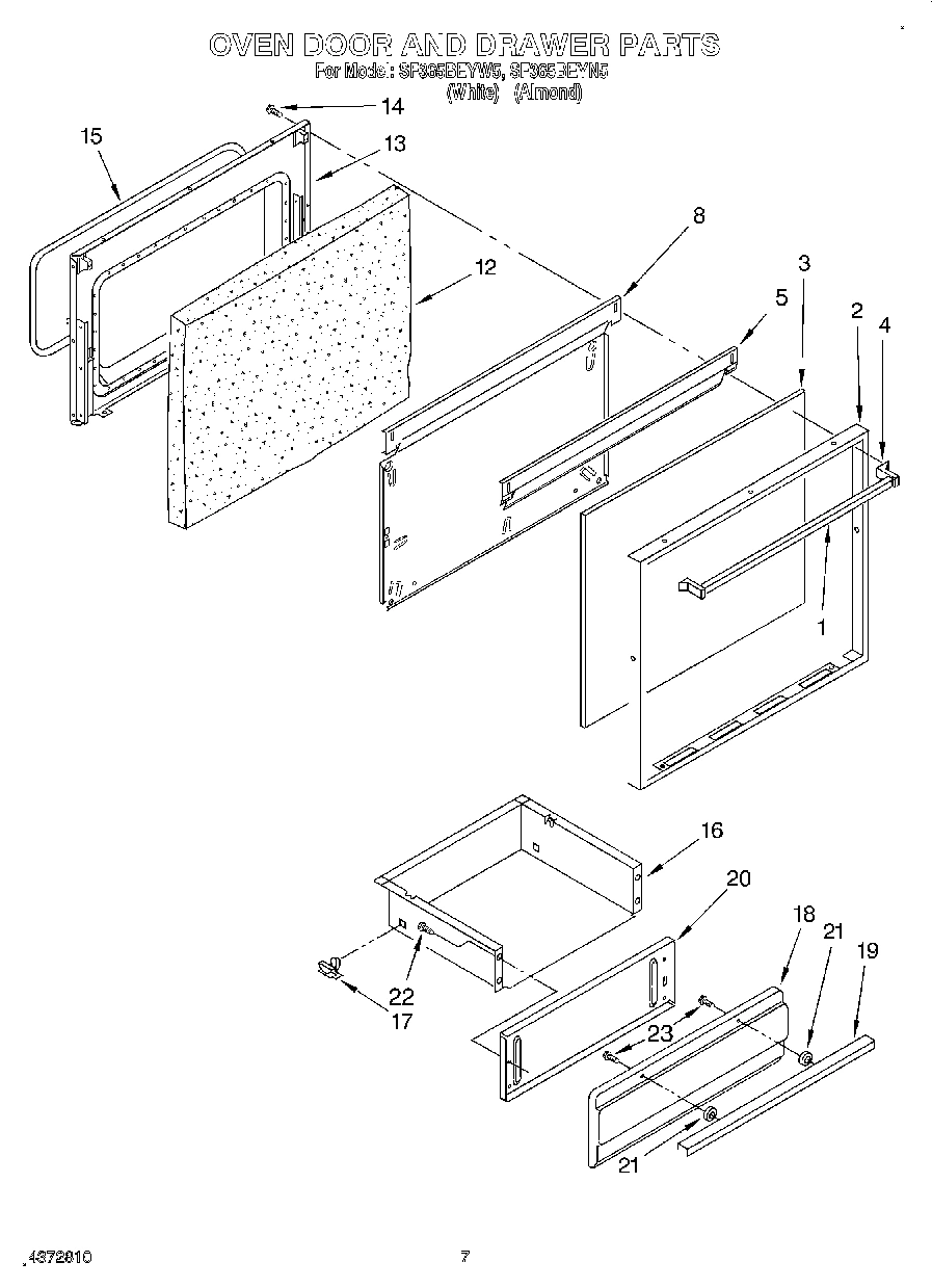 06 - OVEN DOOR AND DRAWER