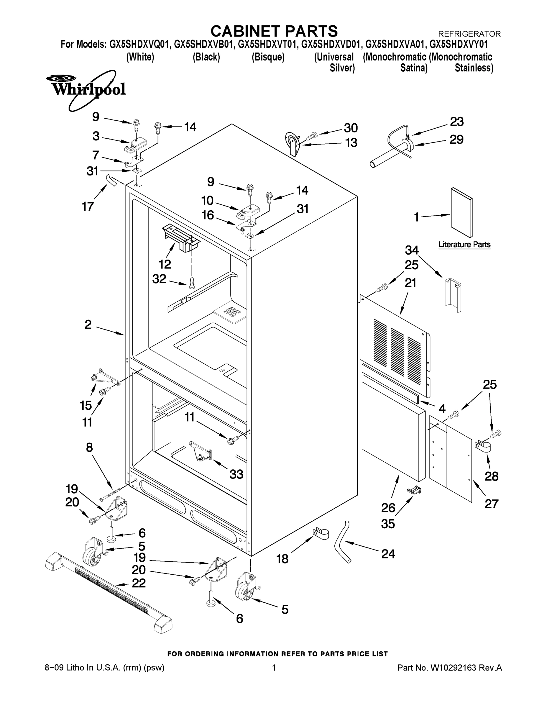 01 - CABINET PARTS