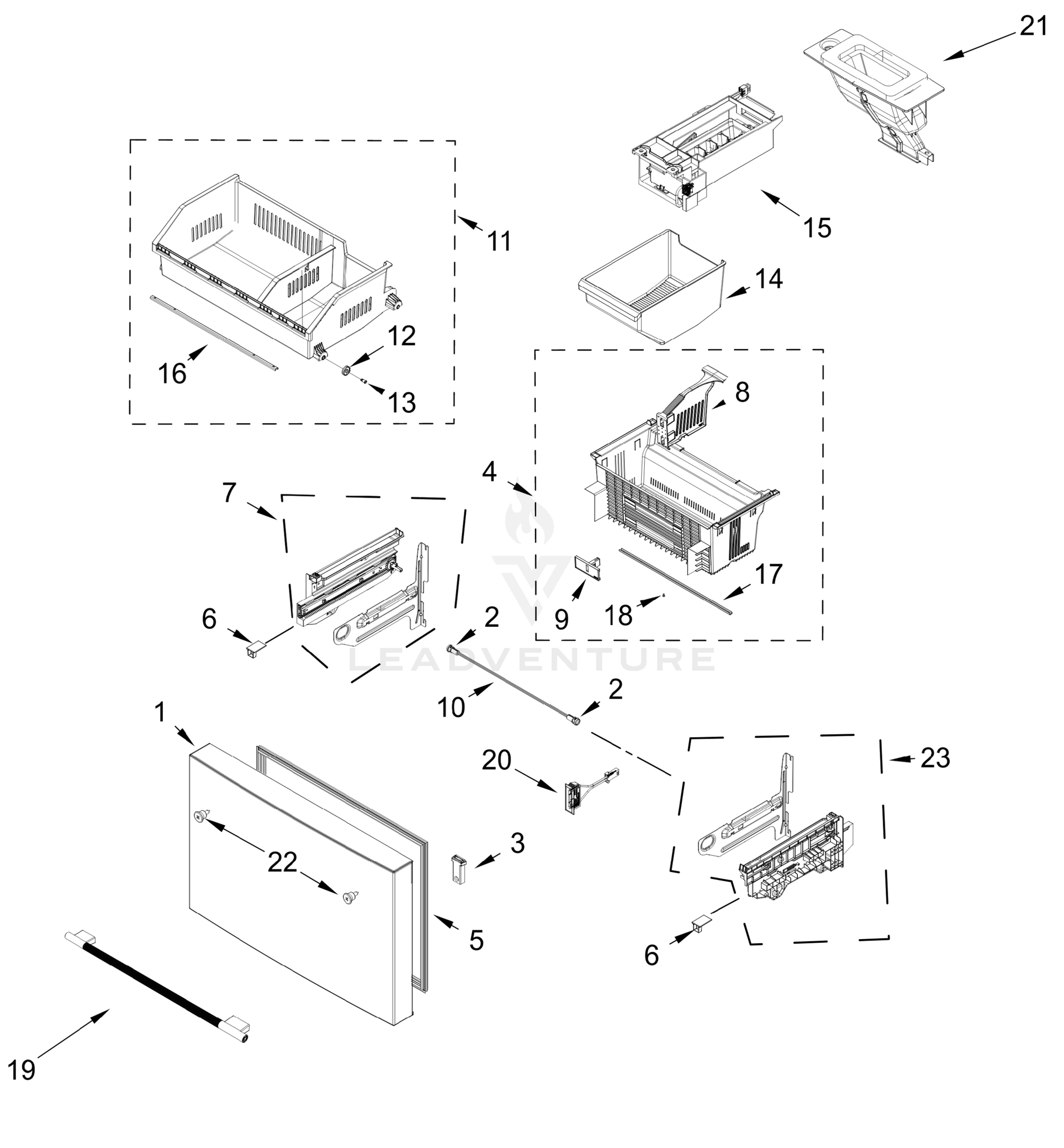 FREEZER DOOR PARTS