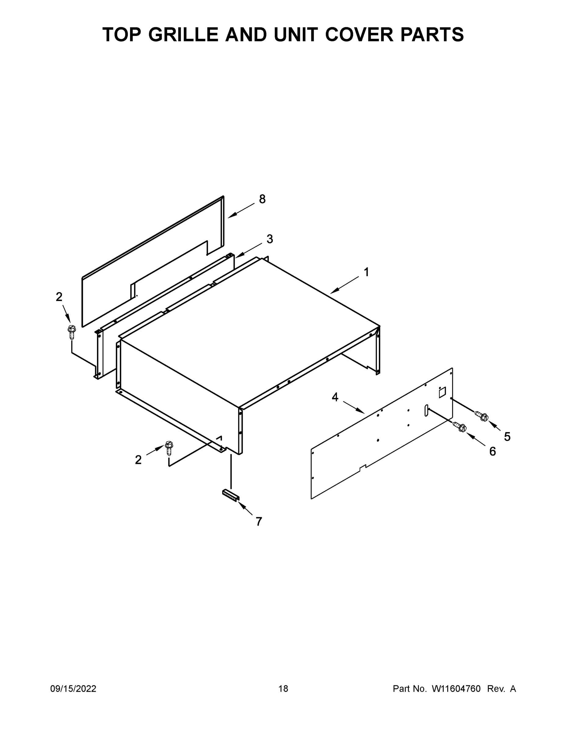 10 - TOP GRILLE AND UNIT COVER PARTS