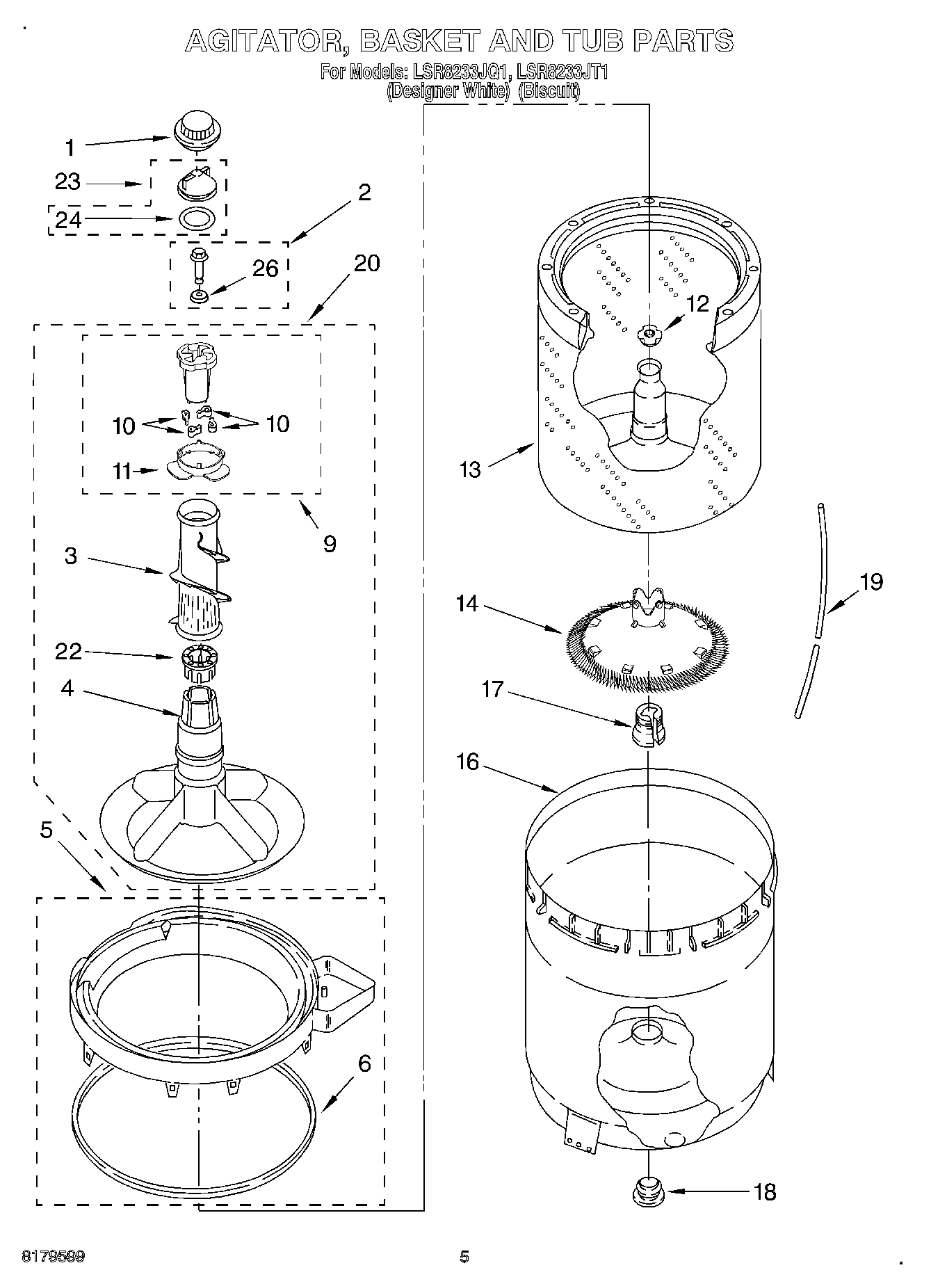 03 - AGITATOR, BASKET AND TUB