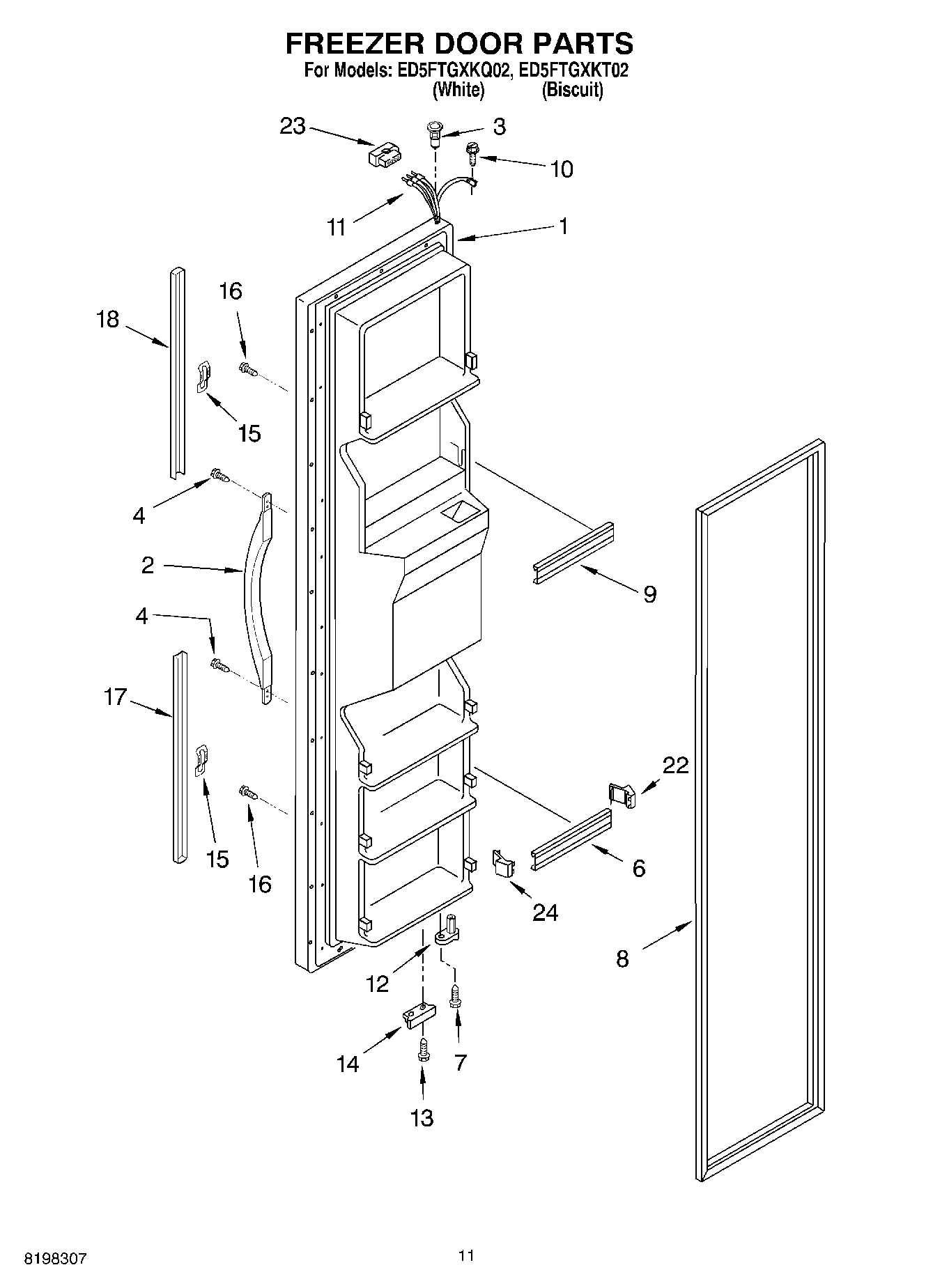 07 - FREEZER DOOR PARTS