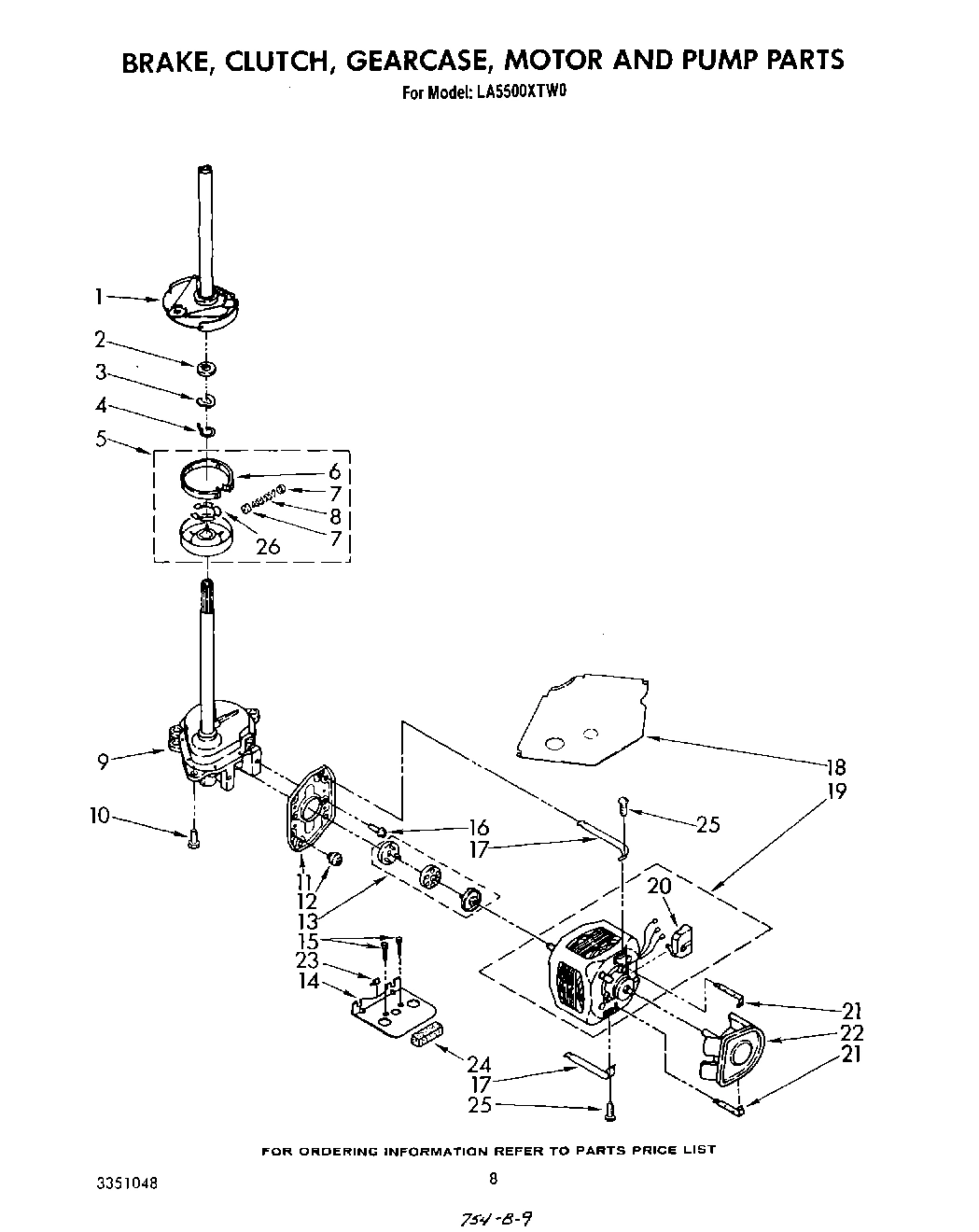 06 - BRAKE, CLUTCH, GEARCASE, MOTOR AND PUMP