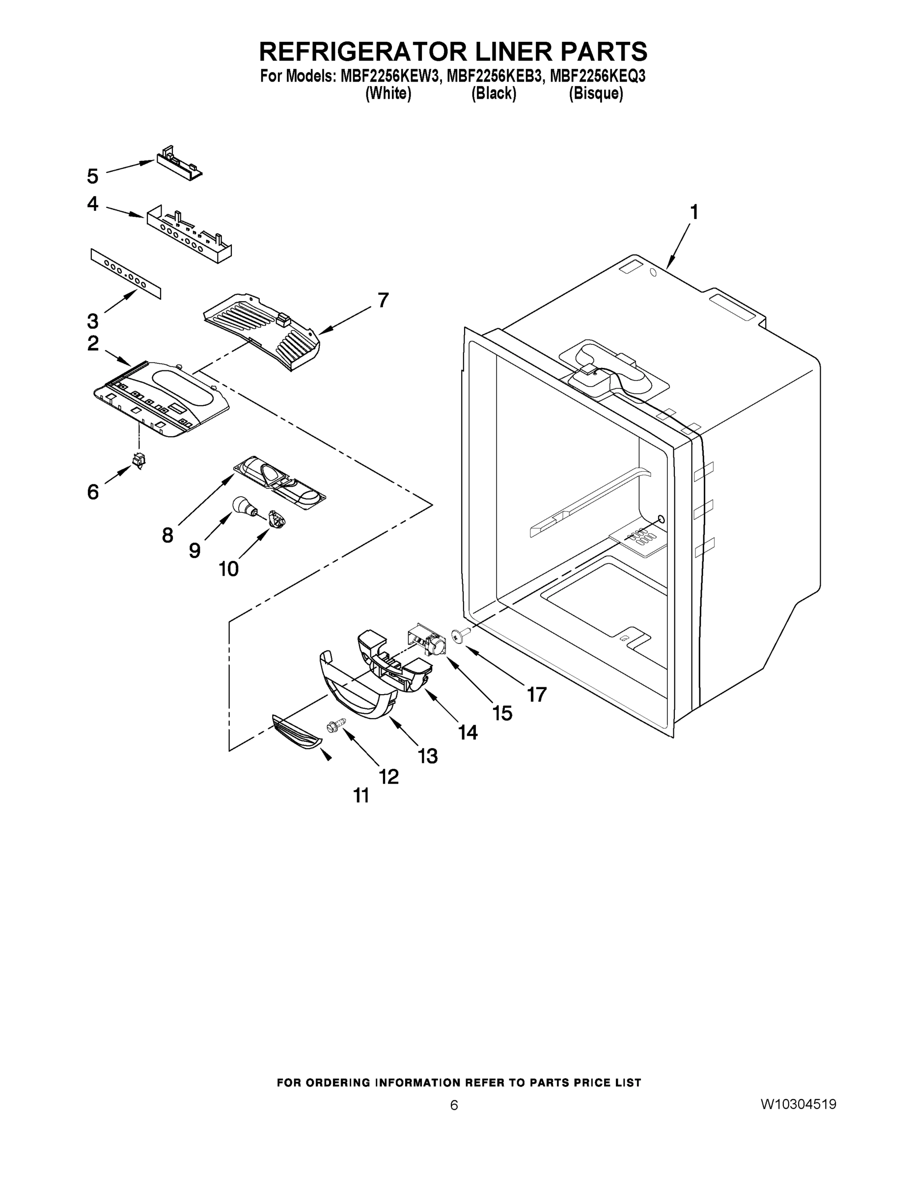 04 - REFRIGERATOR LINER PARTS
