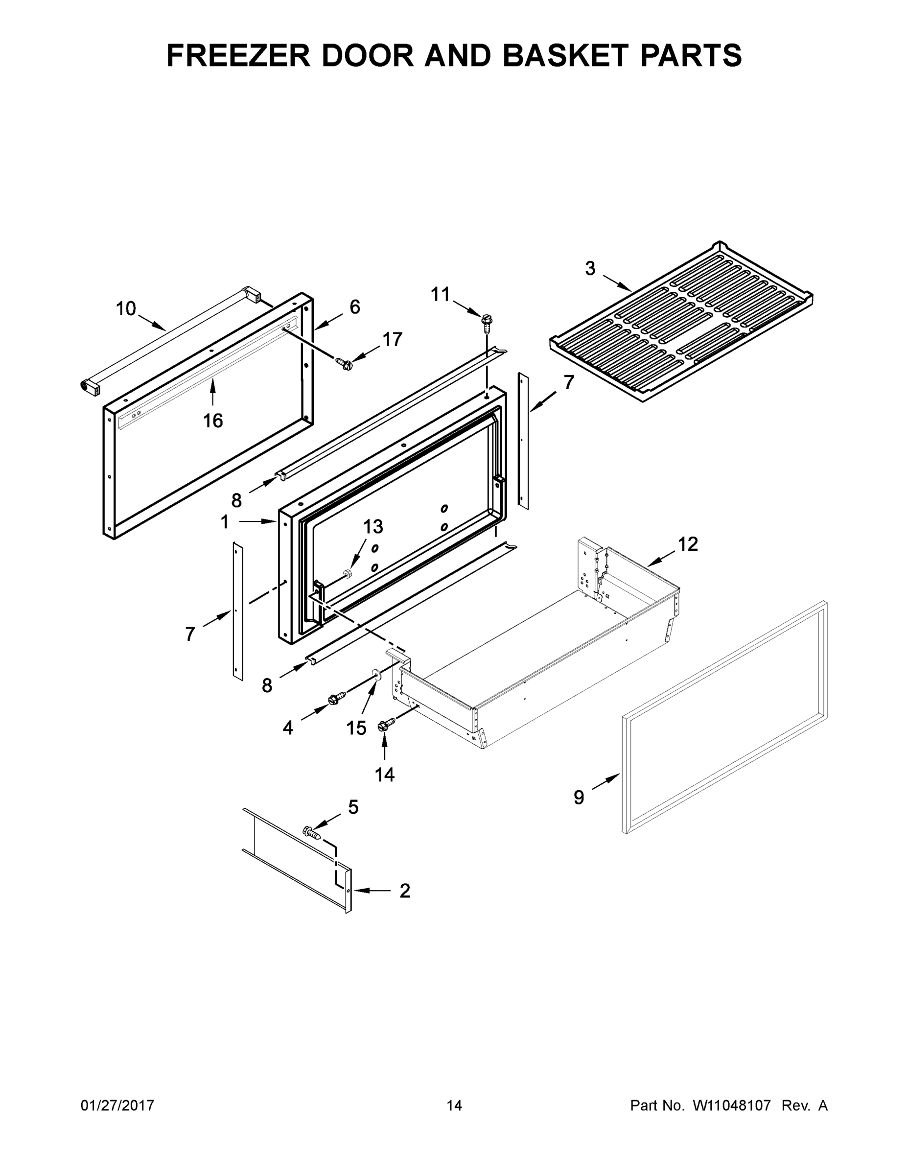 08 - FREEZER DOOR AND BASKET PARTS