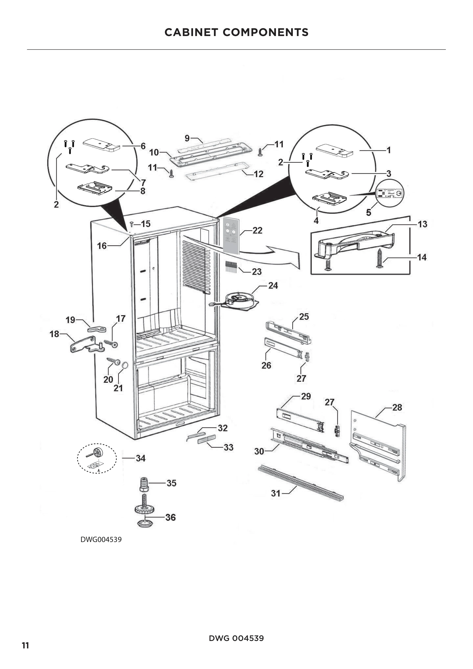 CABINET COMPONENTS