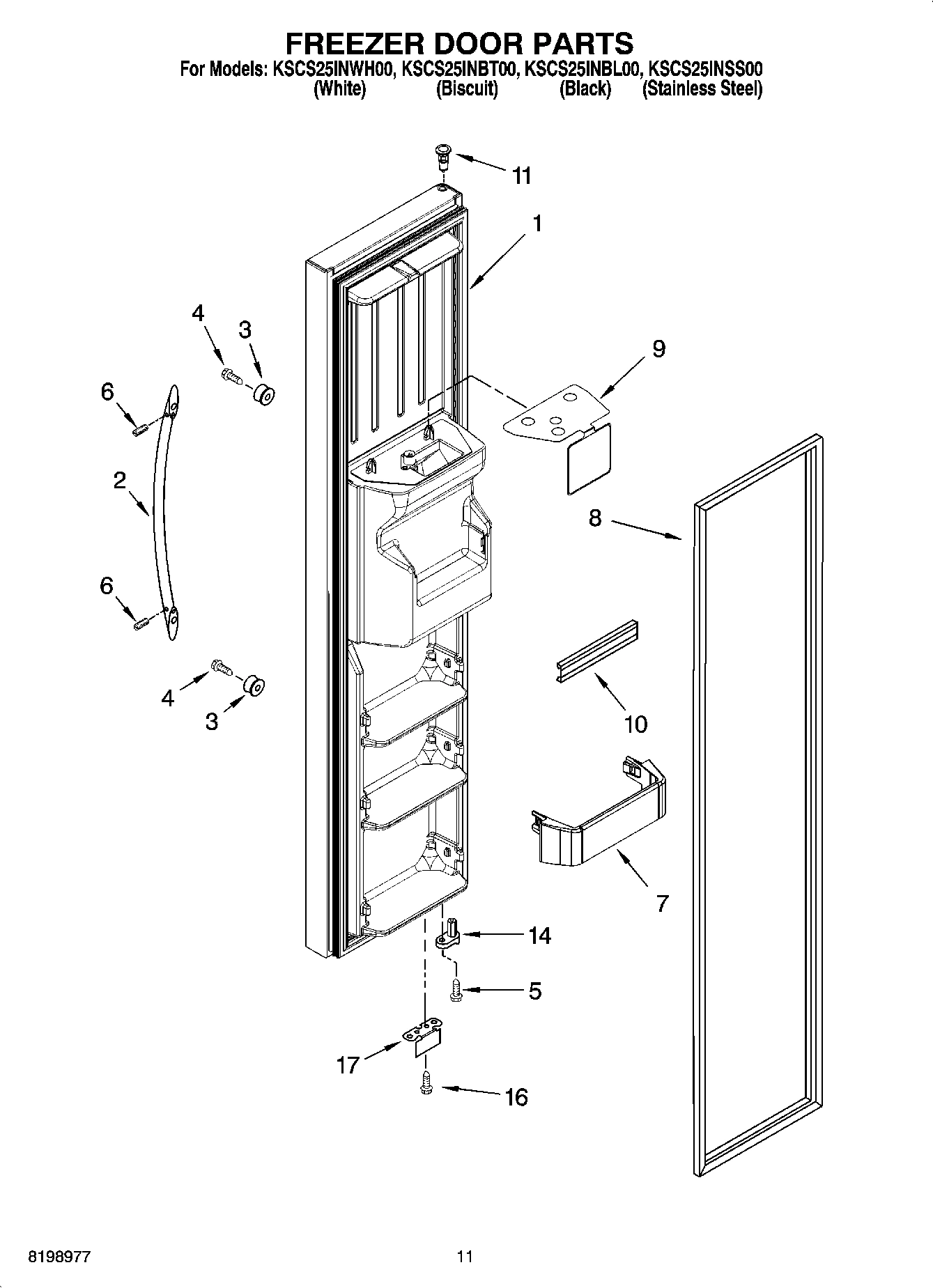 07 - FREEZER DOOR PARTS