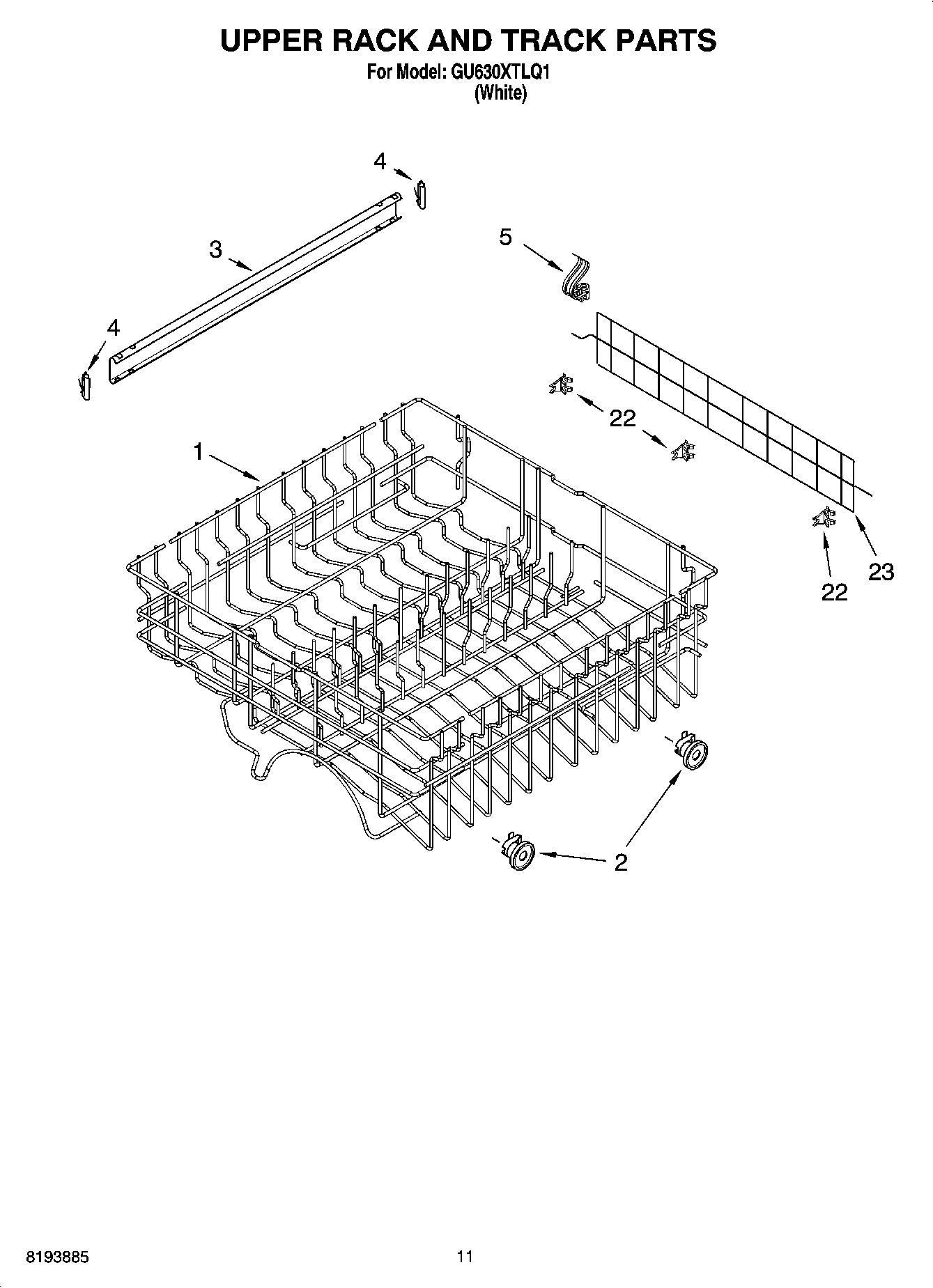 09 - UPPER RACK AND TRACK PARTS