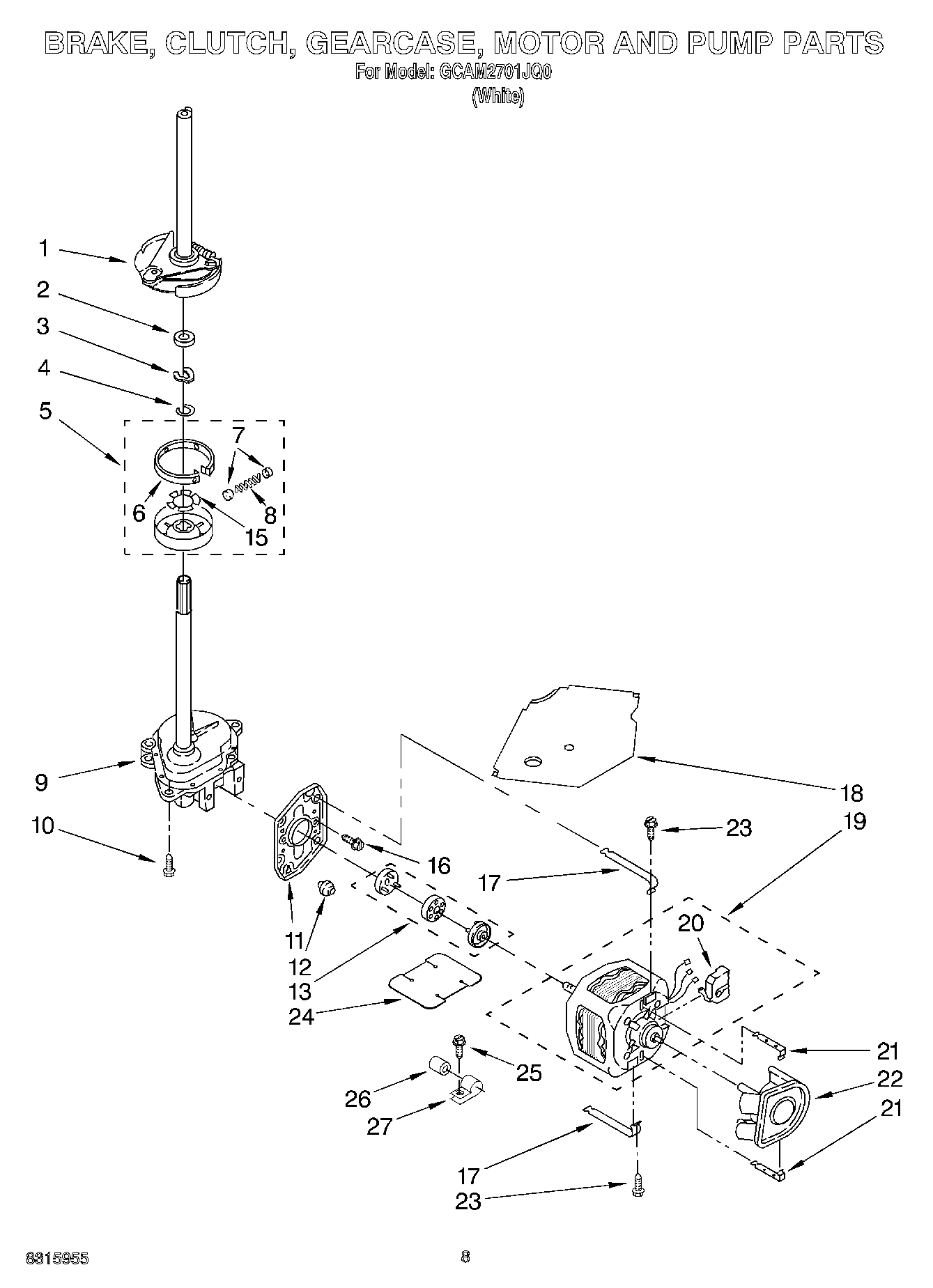 04 - BRAKE, CLUTCH, GEARCASE, MOTOR AND PUMP