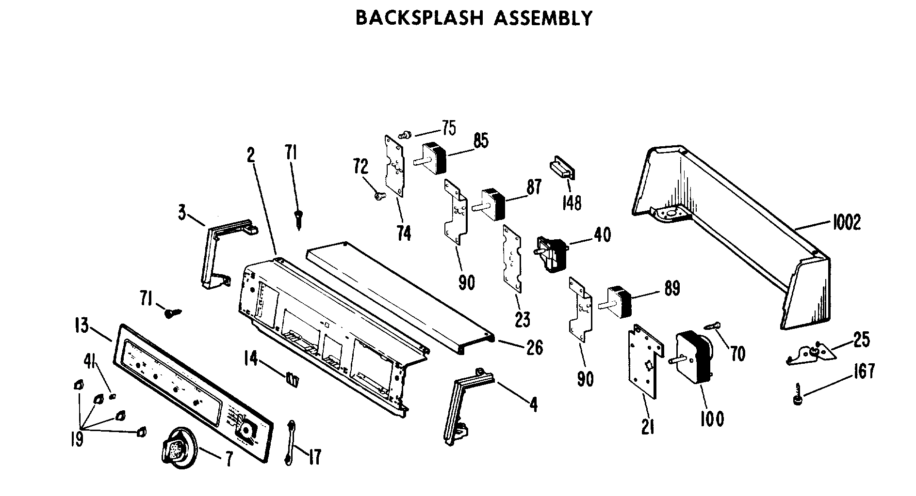 BACKSPLASH ASSEMBLY