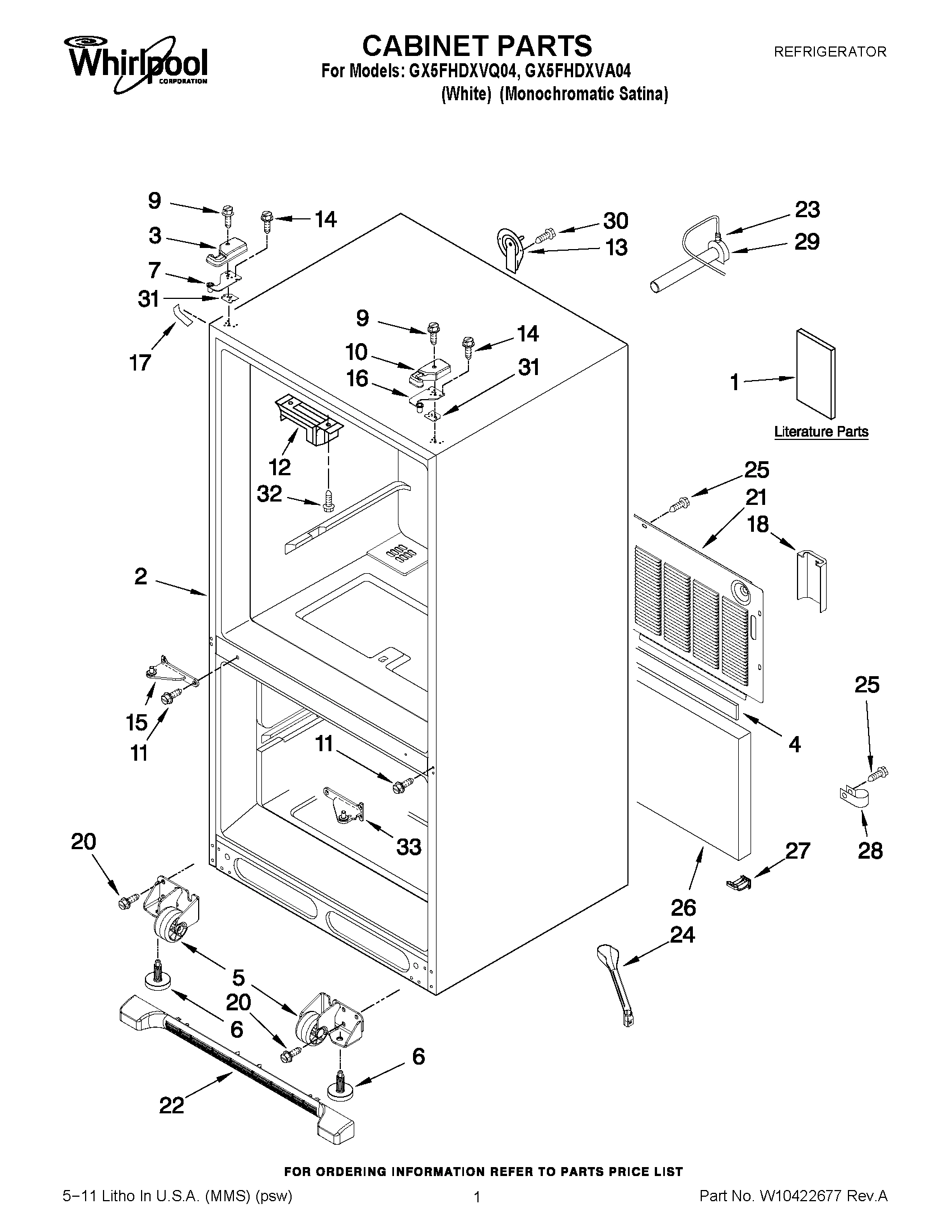 01 - CABINET PARTS