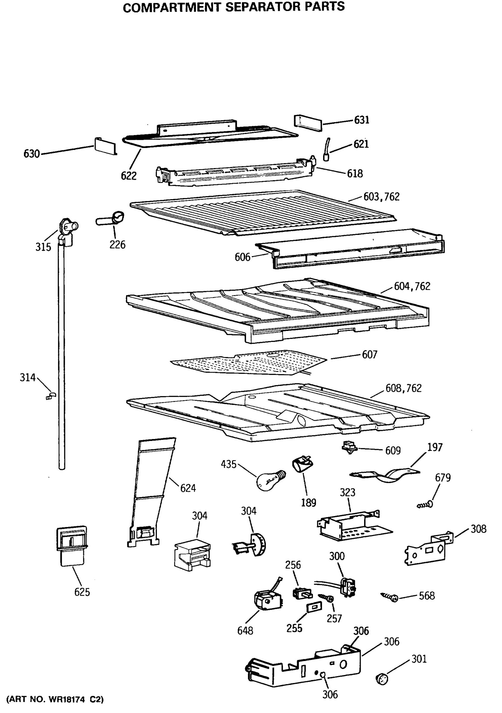 COMPARTMENT SEPARATOR PARTS