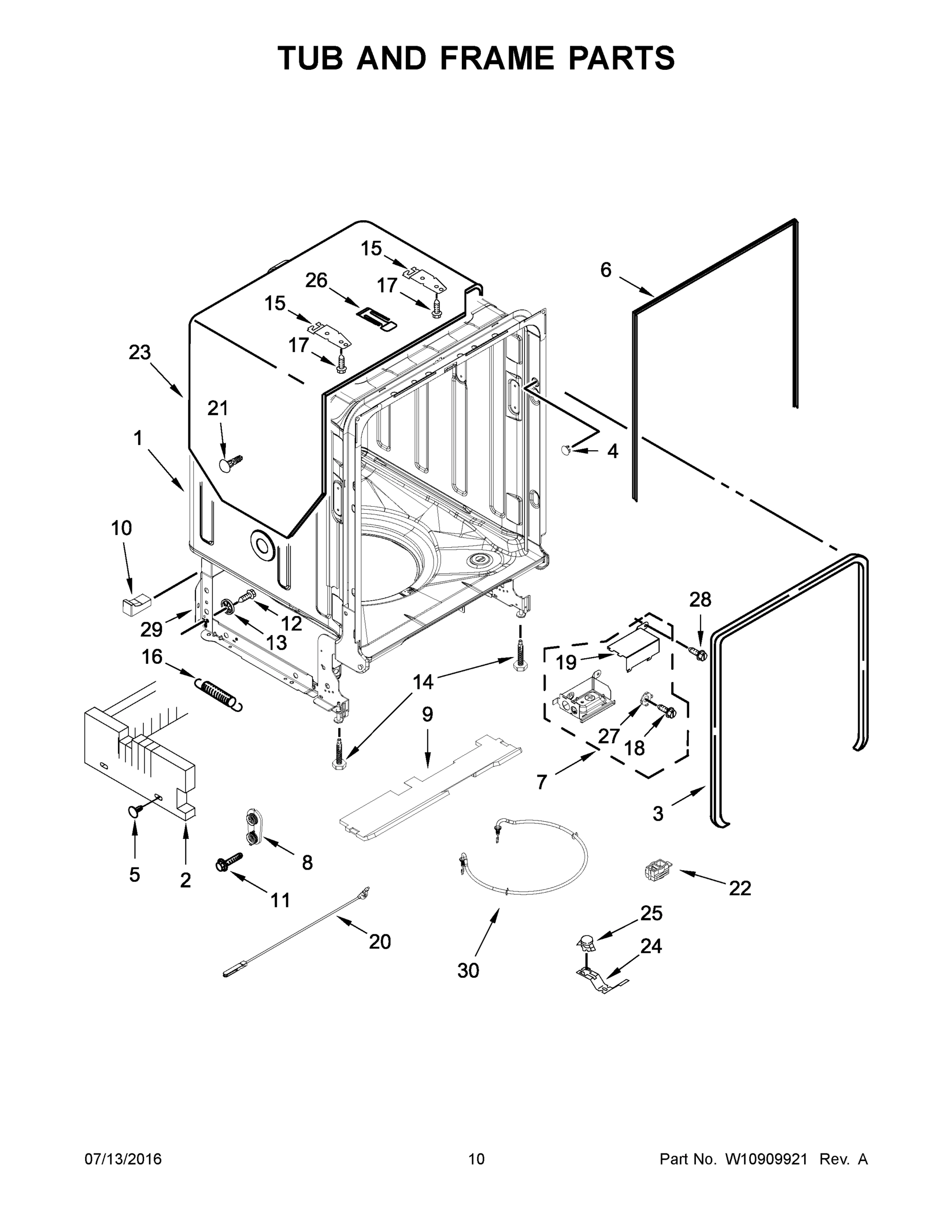 06 - TUB AND FRAME PARTS