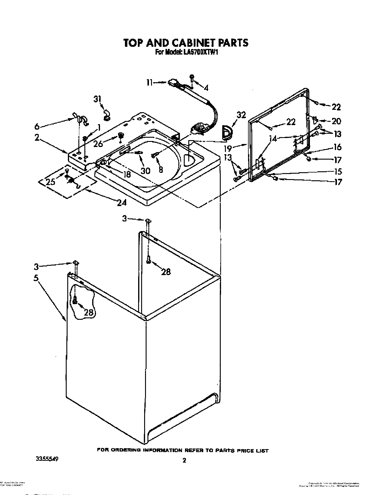 02 - TOP AND CABINET, LIT/OPTIONAL