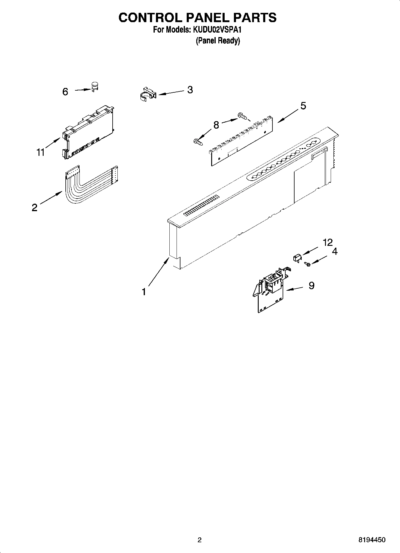 02 - CONTROL PANEL PARTS