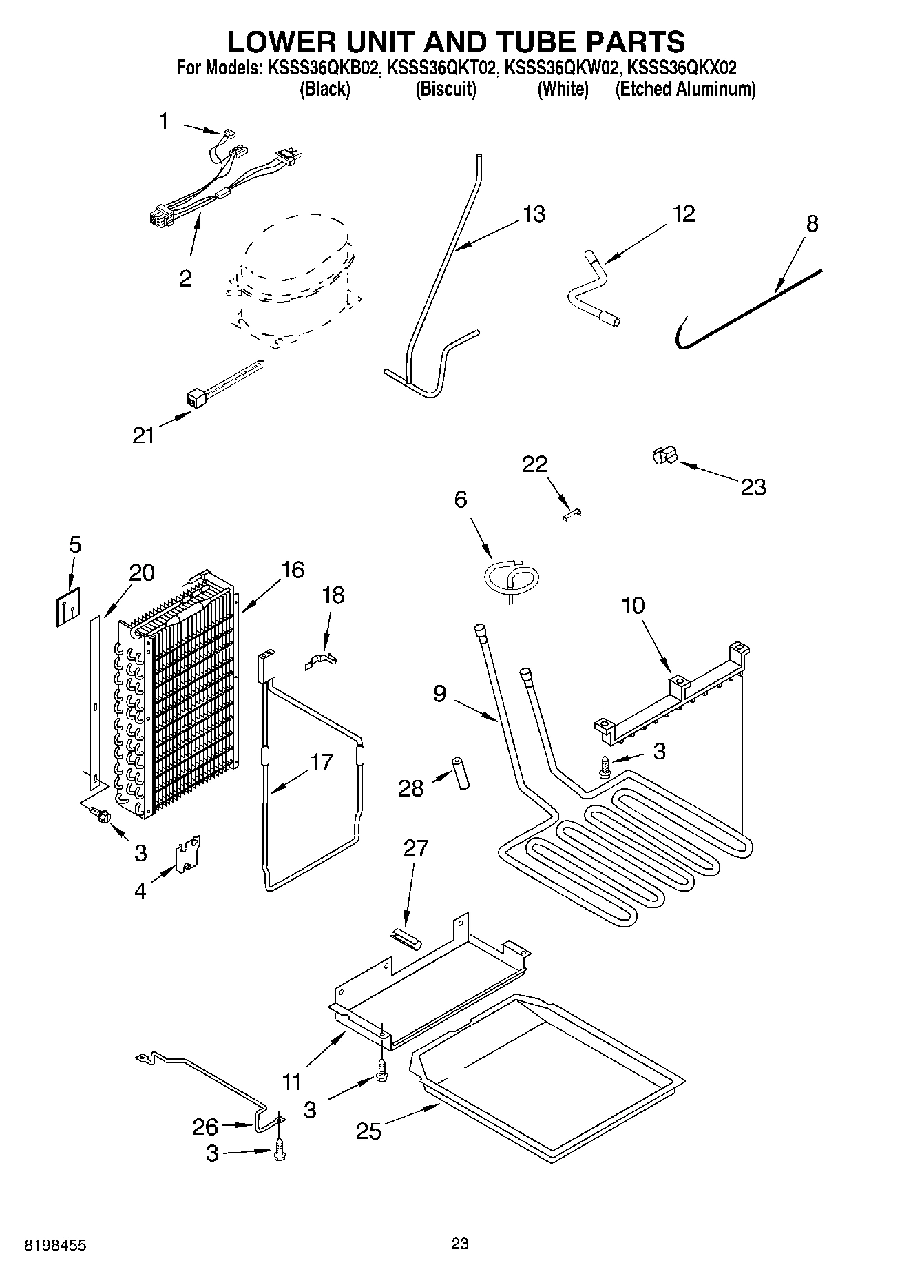 14 - LOWER UNIT AND TUBE PARTS