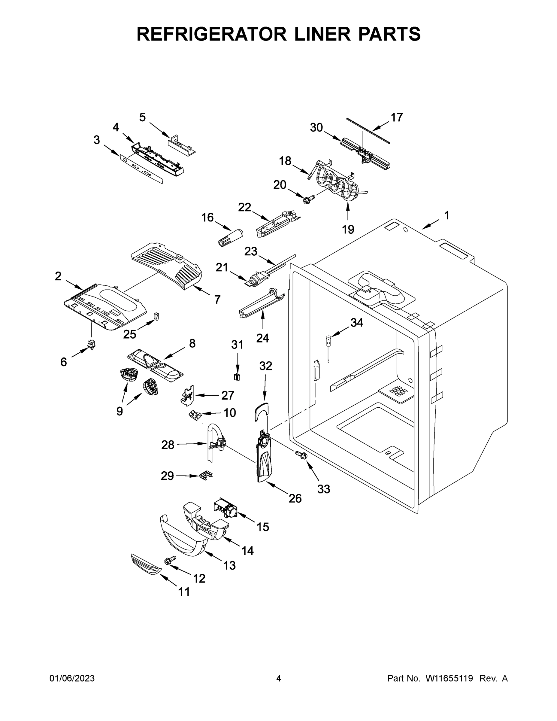 03 - REFRIGERATOR LINER PARTS