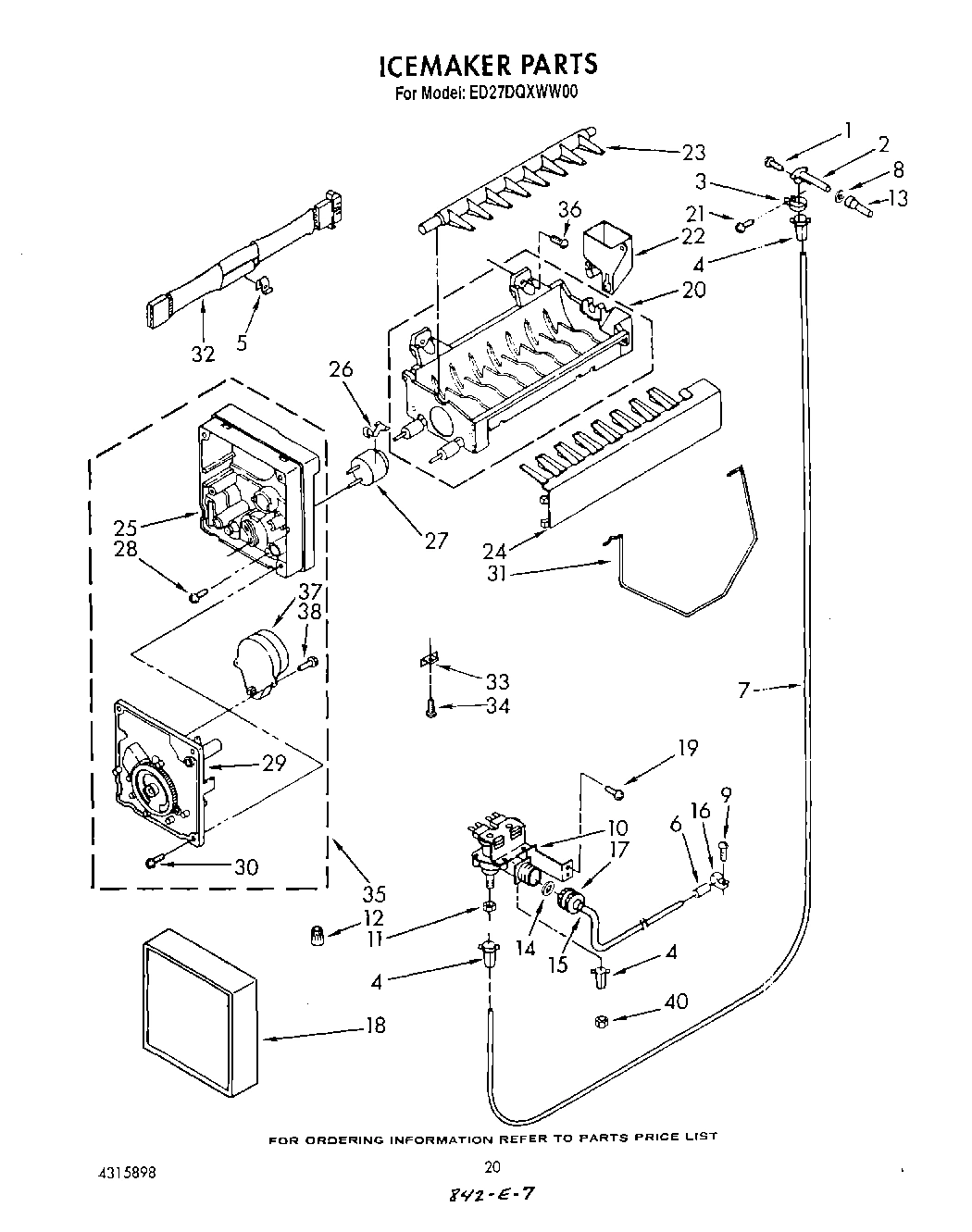 13 - ICE MAKER , NOT ILLUSTRATED