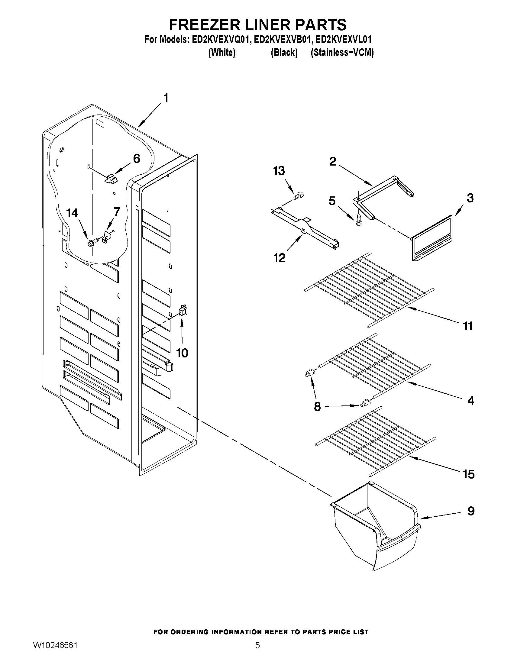 04 - FREEZER LINER PARTS
