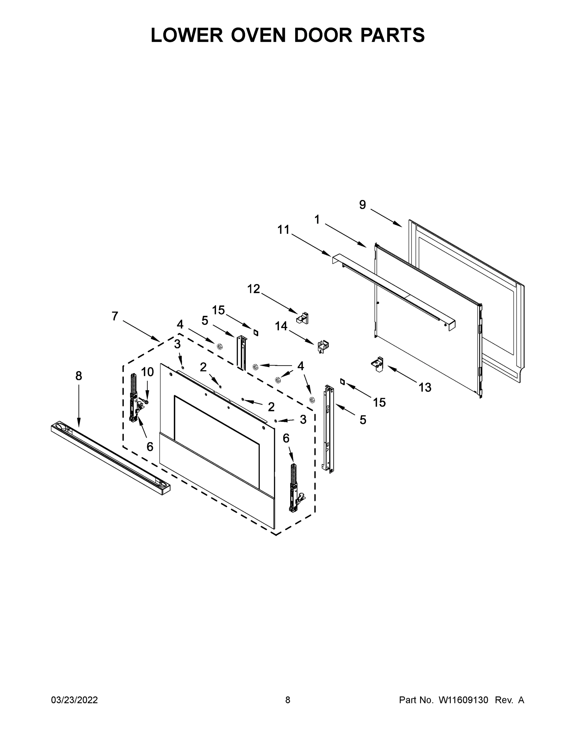 05 - LOWER OVEN DOOR PARTS