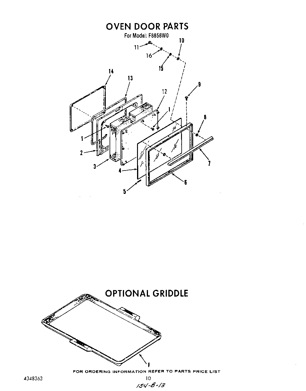 08 - OVEN DOOR , LIT/OPTIONAL GRIDDLE