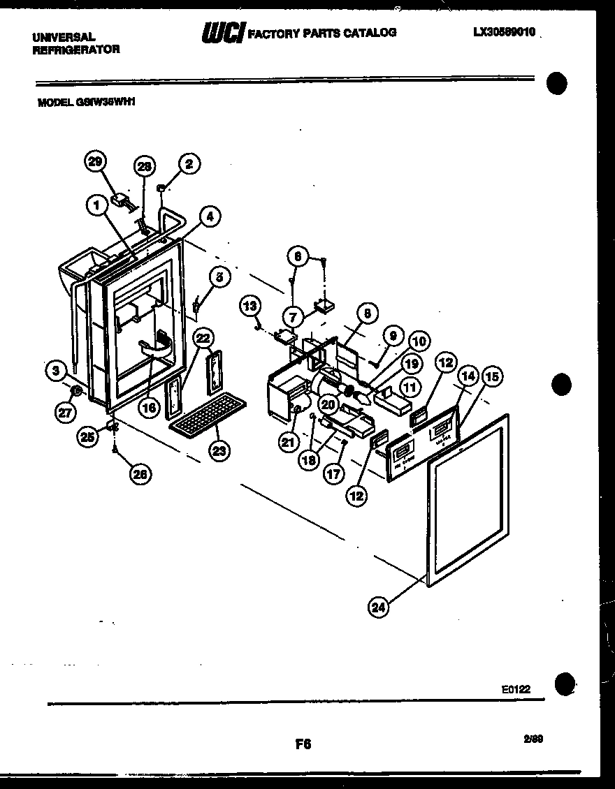 07 - ICE DOOR, DISPENSER AND WATER TANKS
