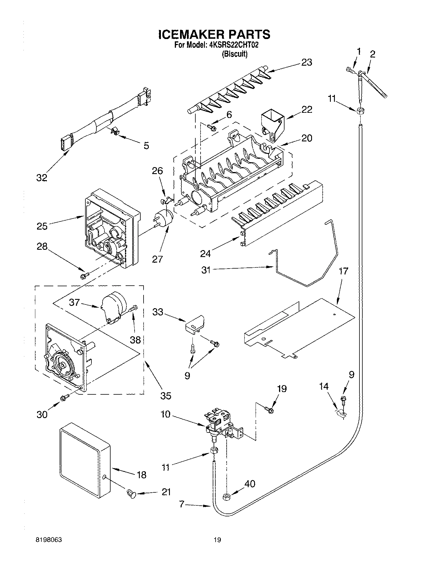 12 - ICE MAKER, OPTIONAL