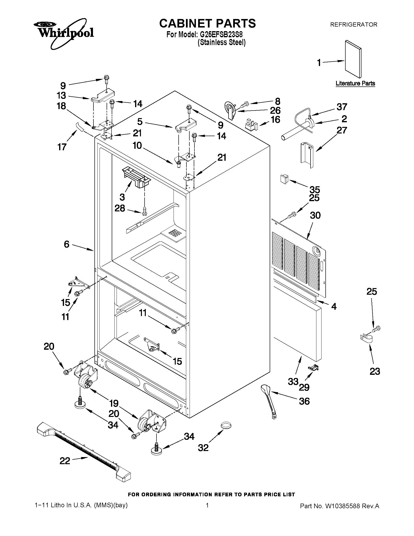 01 - CABINET PARTS