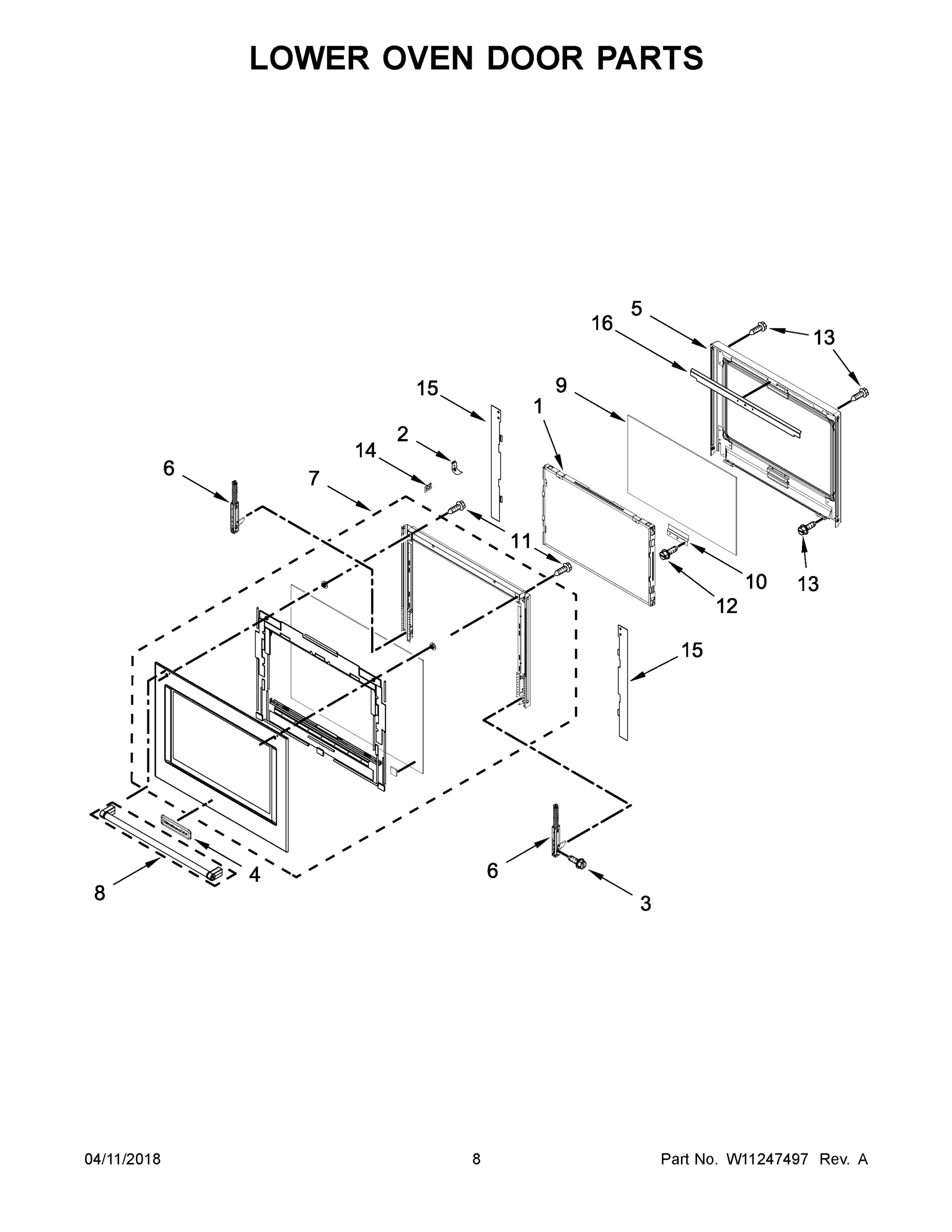 05 - LOWER OVEN DOOR PARTS