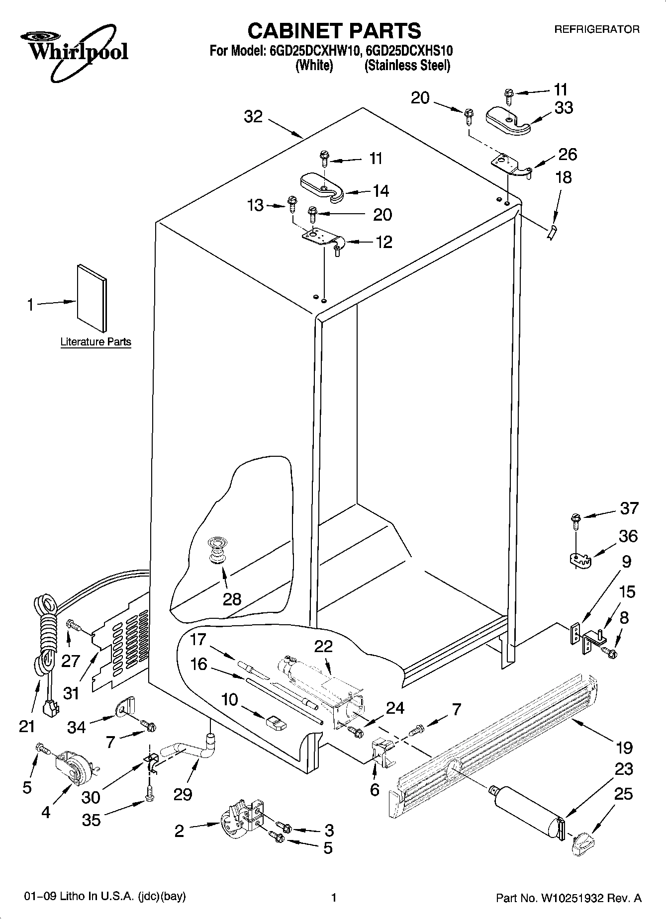 01 - CABINET PARTS