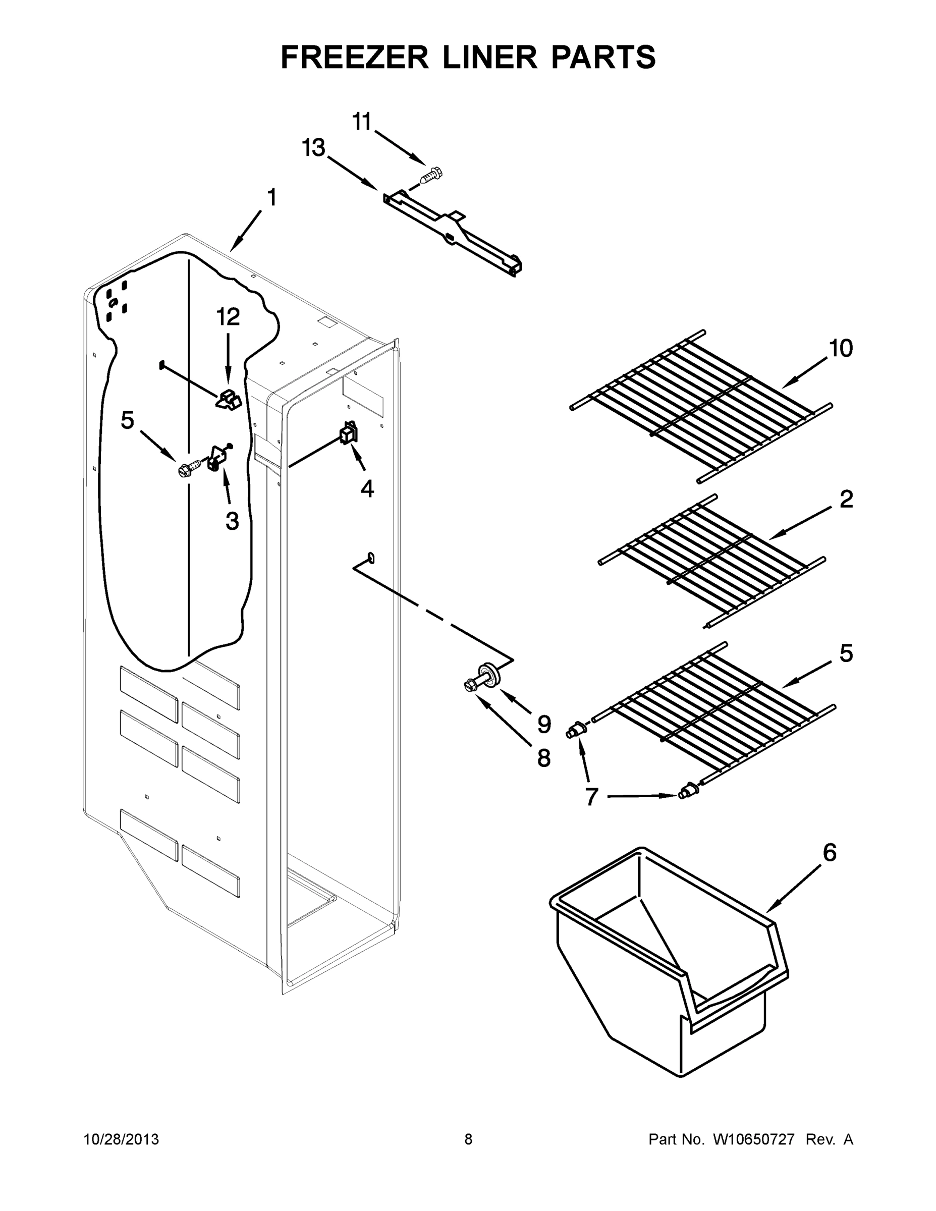 05 - FREEZER LINER PARTS