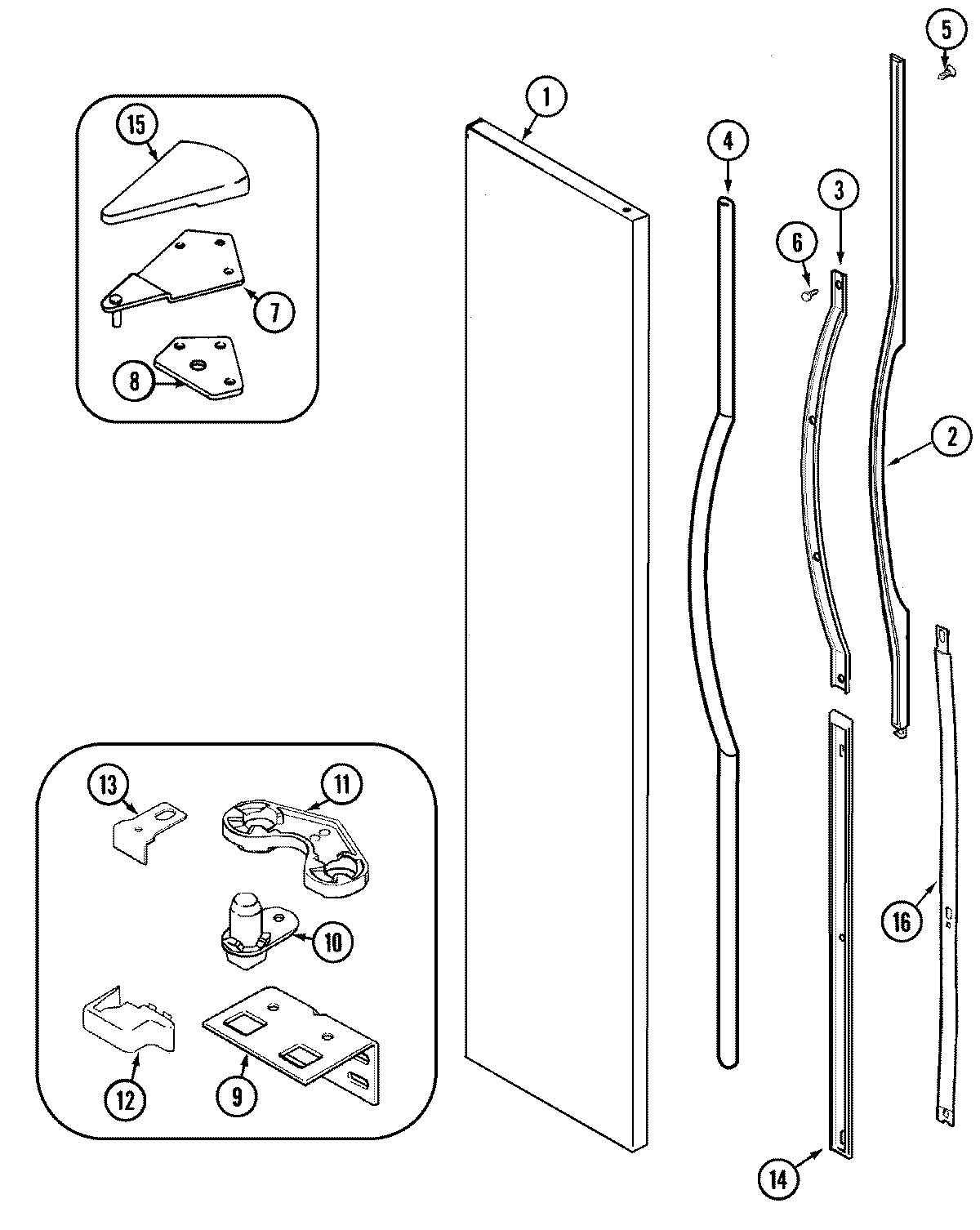 05 - FREEZER OUTER DOOR (JCB2388DRB/Q/W)