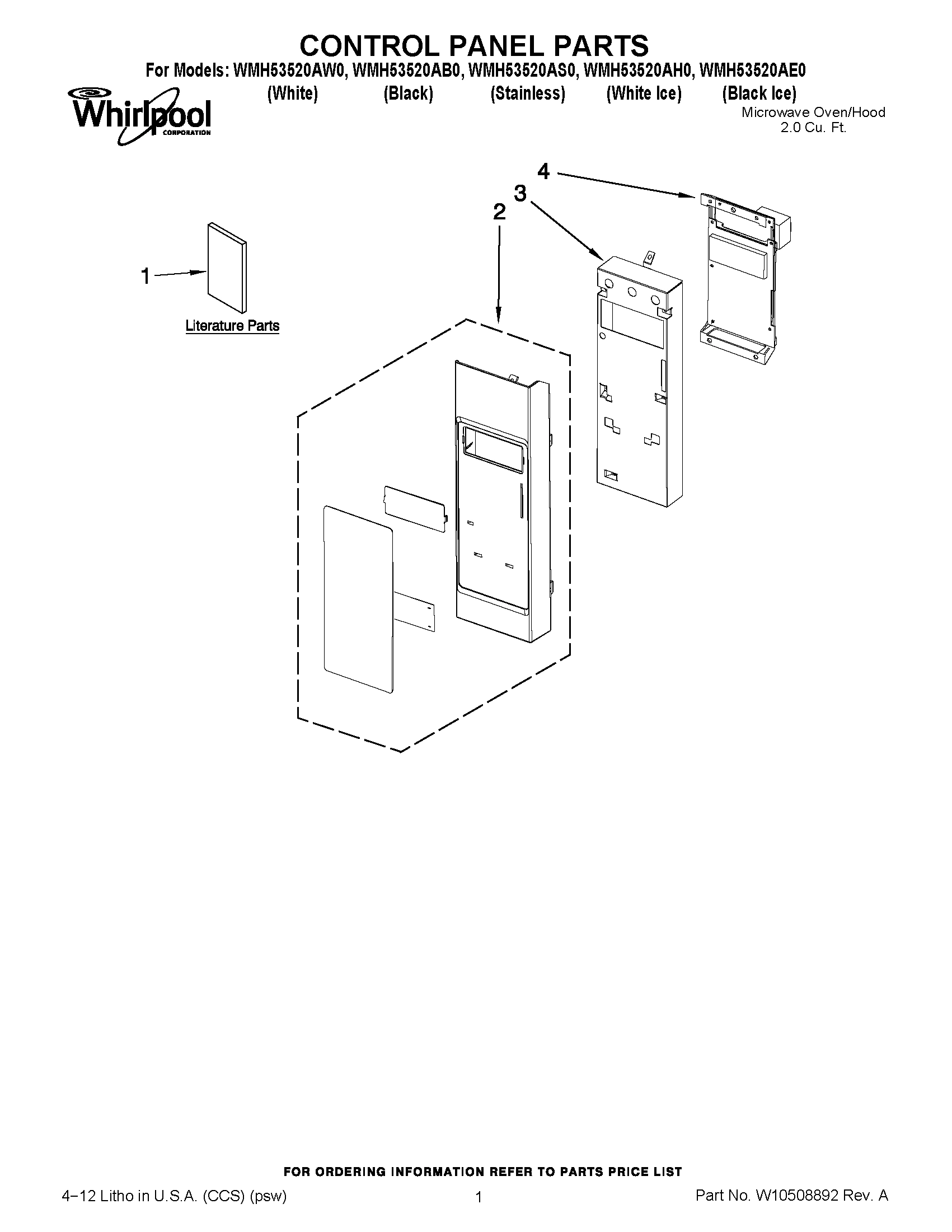 01 - CONTROL PANEL PARTS