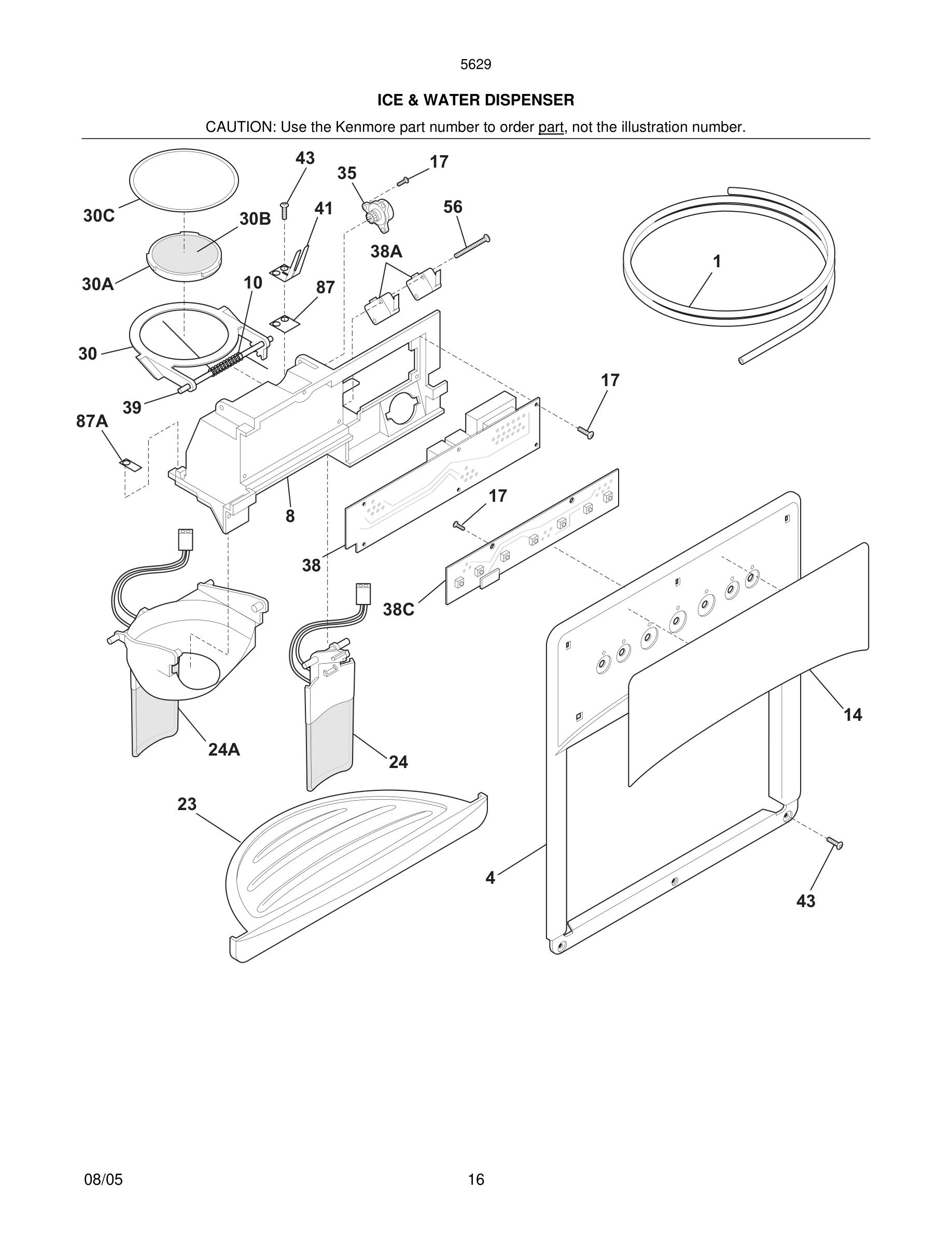 17 - ICE & WATER DISPENSER