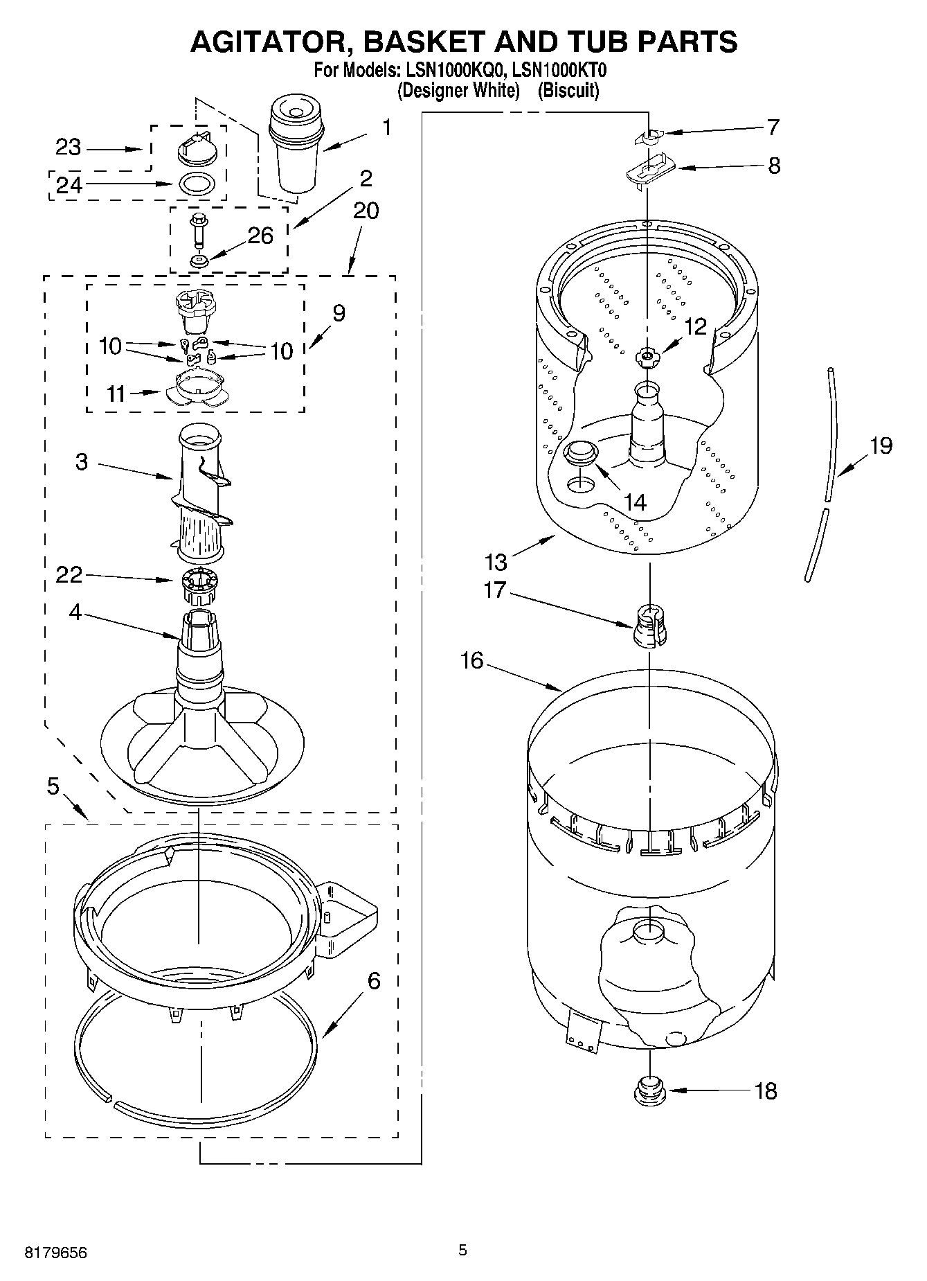 03 - AGITATOR, BASKET AND TUB