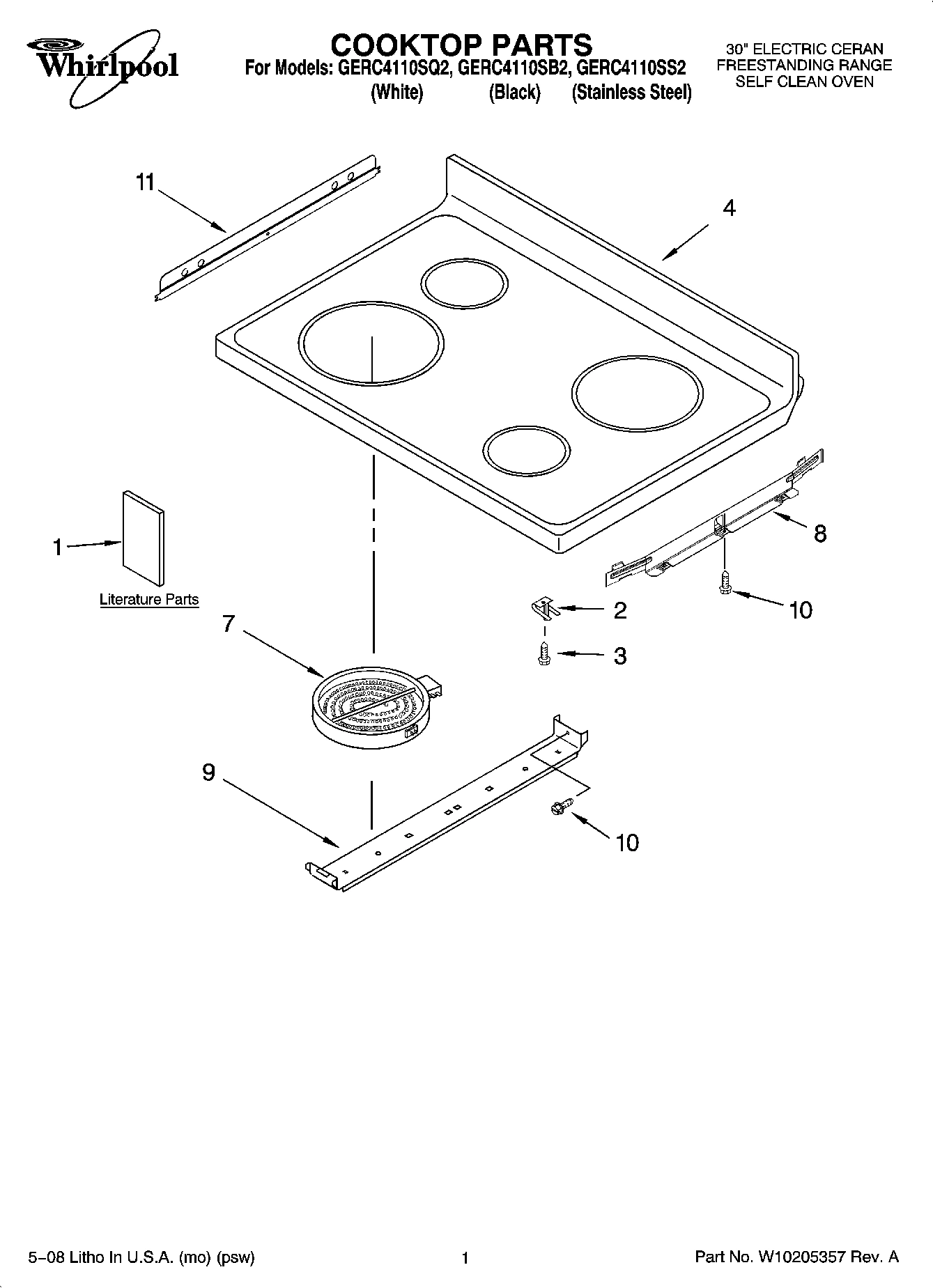 01 - COOKTOP PARTS
