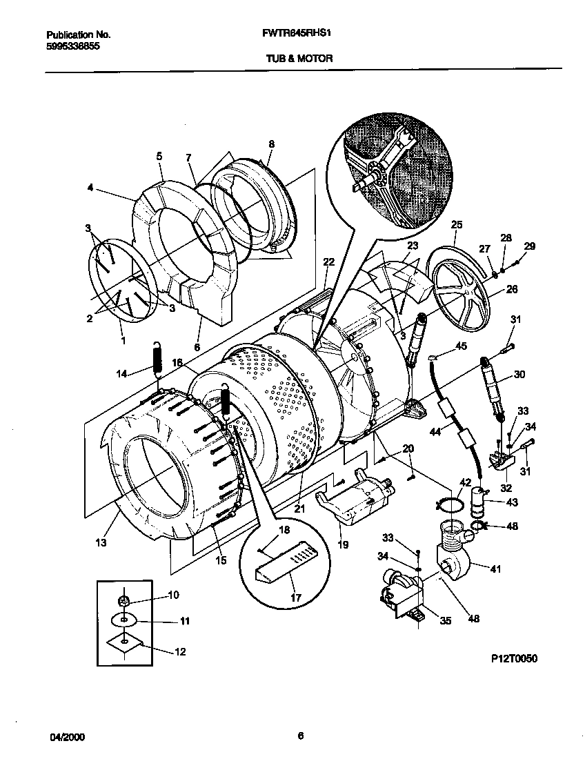 04 - P12T0050 WSHR TUB,MOTOR