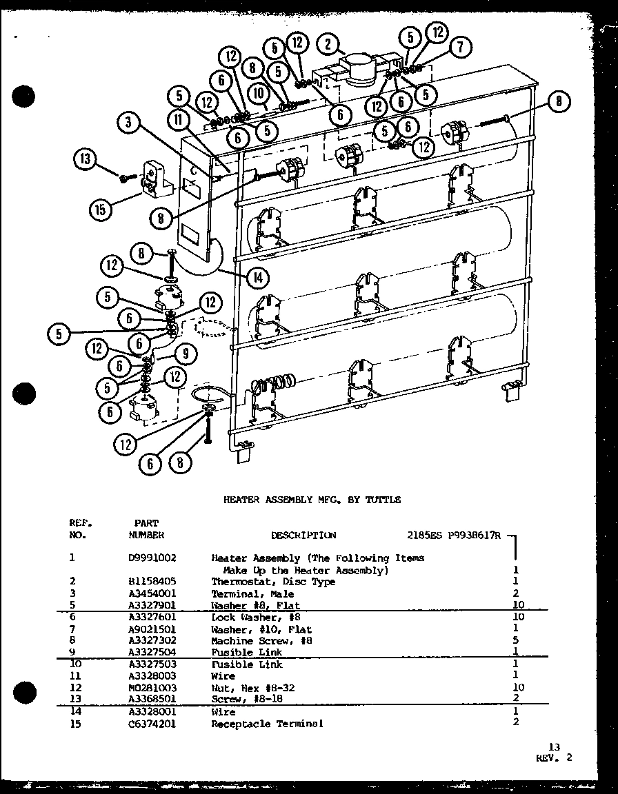 01 - HEATER ASSY MFG. BY TUTTLE