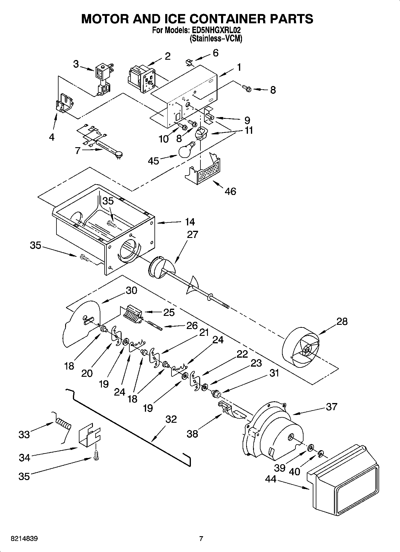 05 - MOTOR AND ICE CONTAINER PARTS