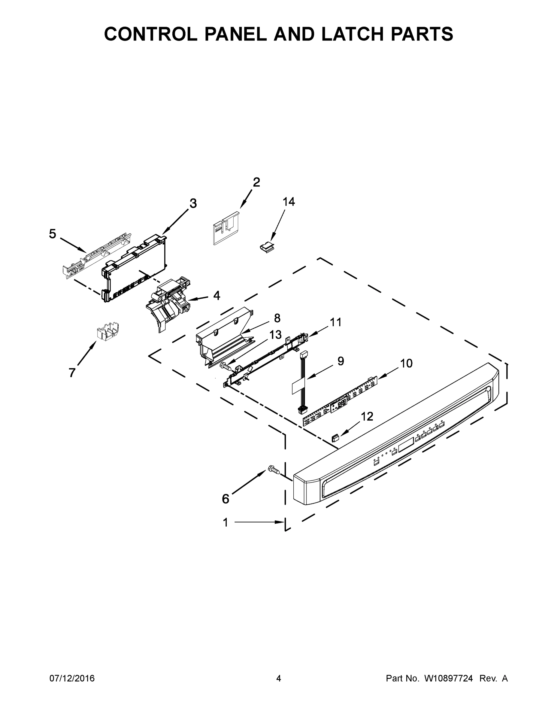 03 - CONTROL PANEL AND LATCH PARTS