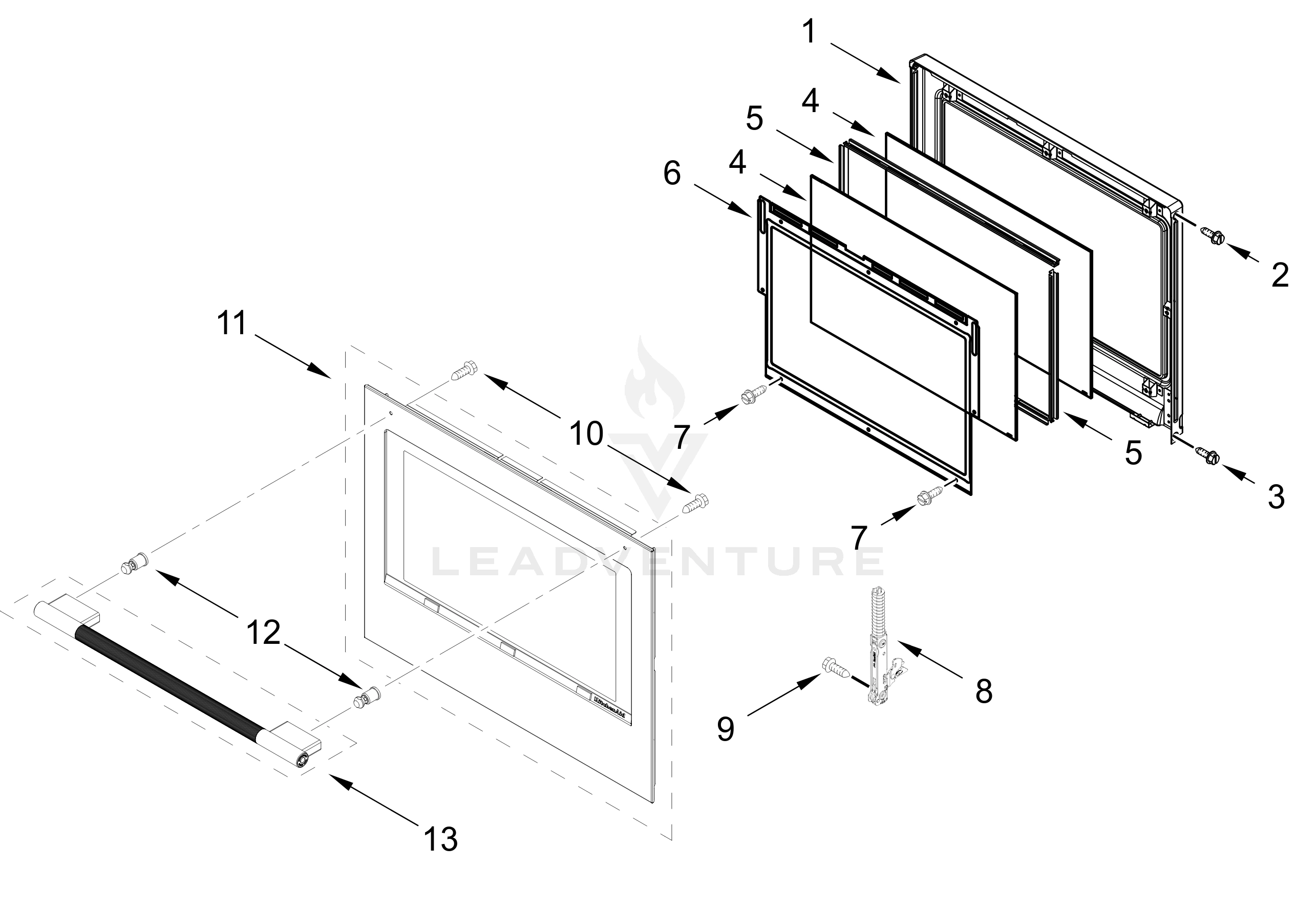 OVEN DOOR PARTS