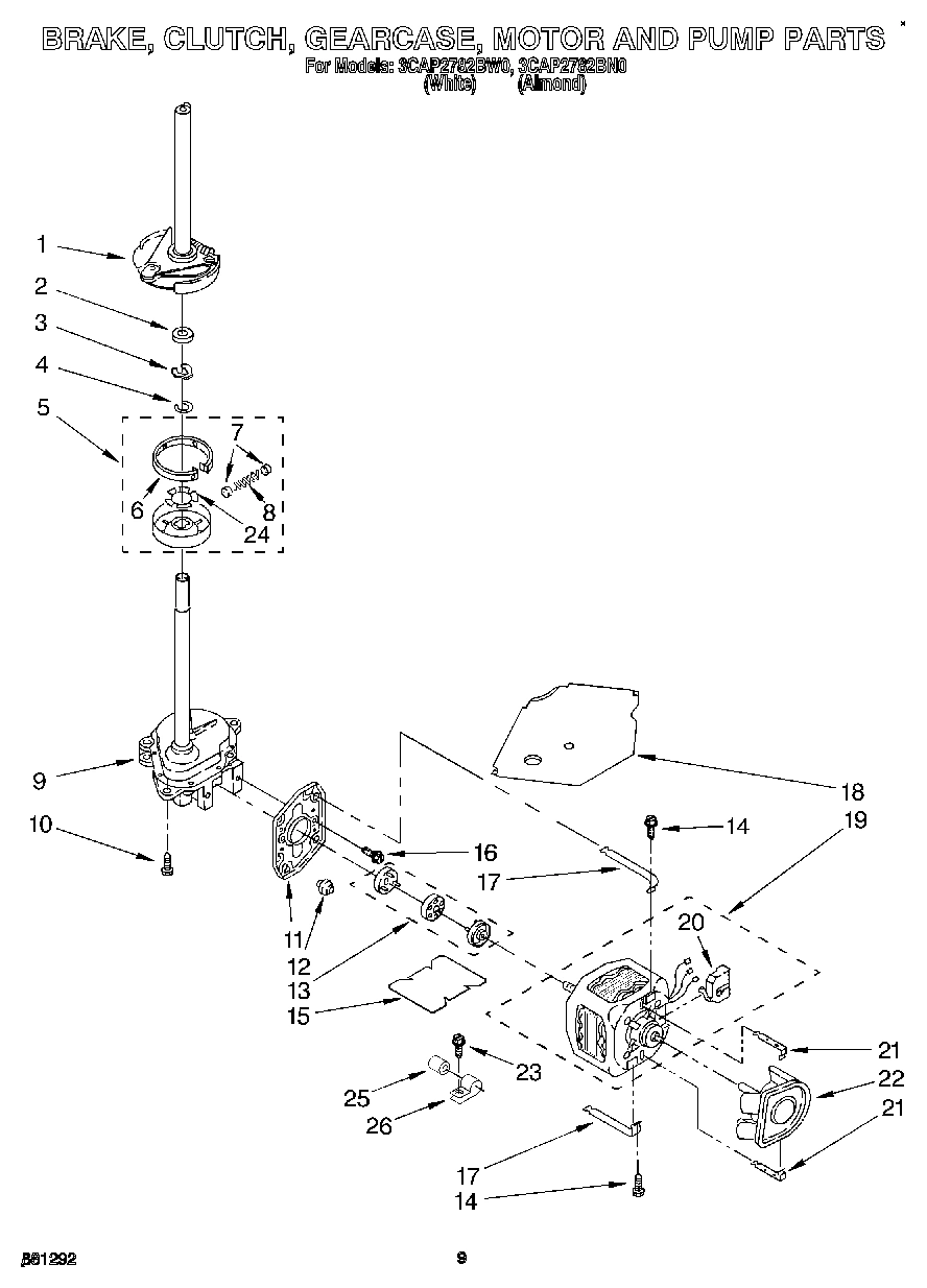 07 - BRAKE, CLUTCH, GEARCASE, MOTOR AND PUMP