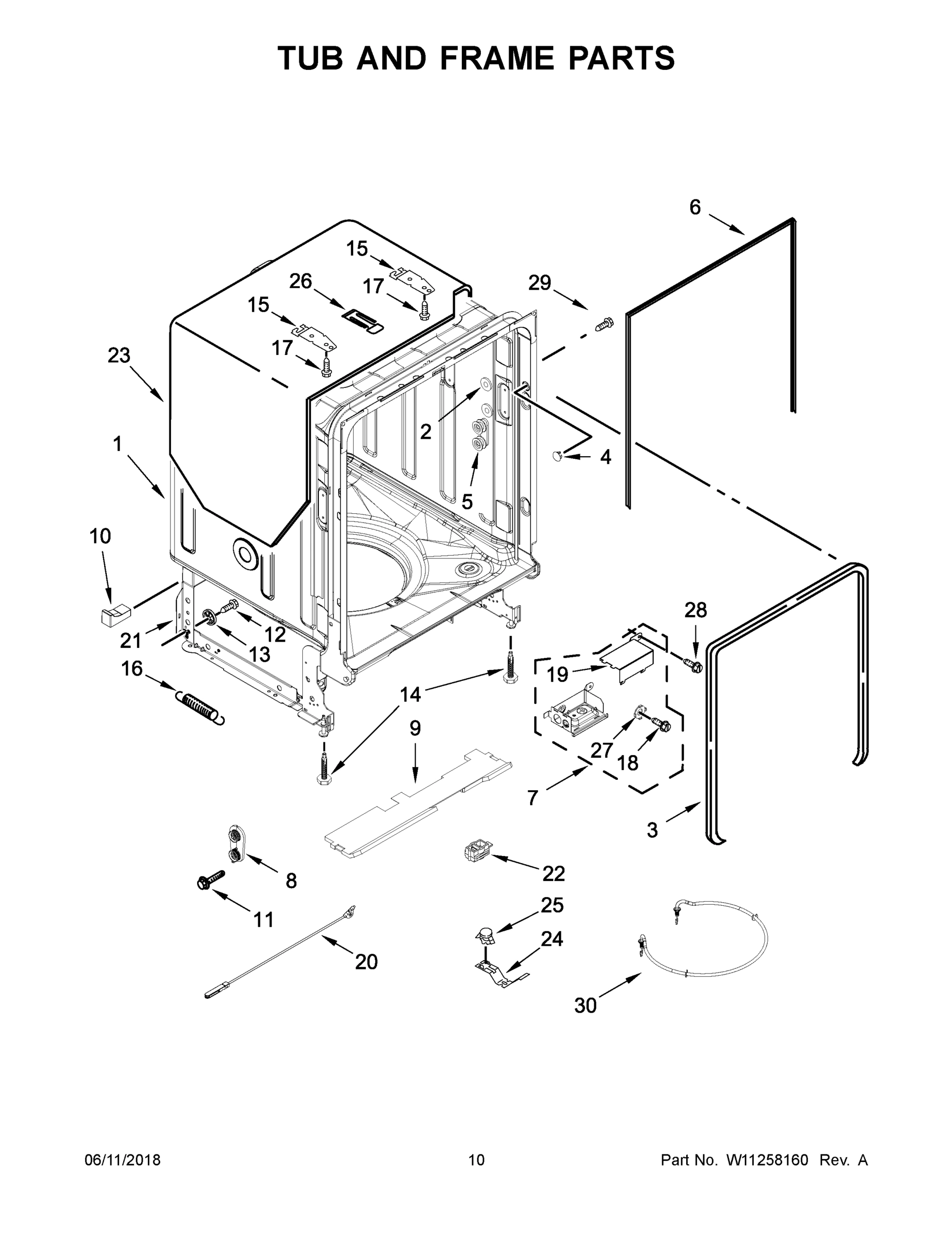 06 - TUB AND FRAME PARTS