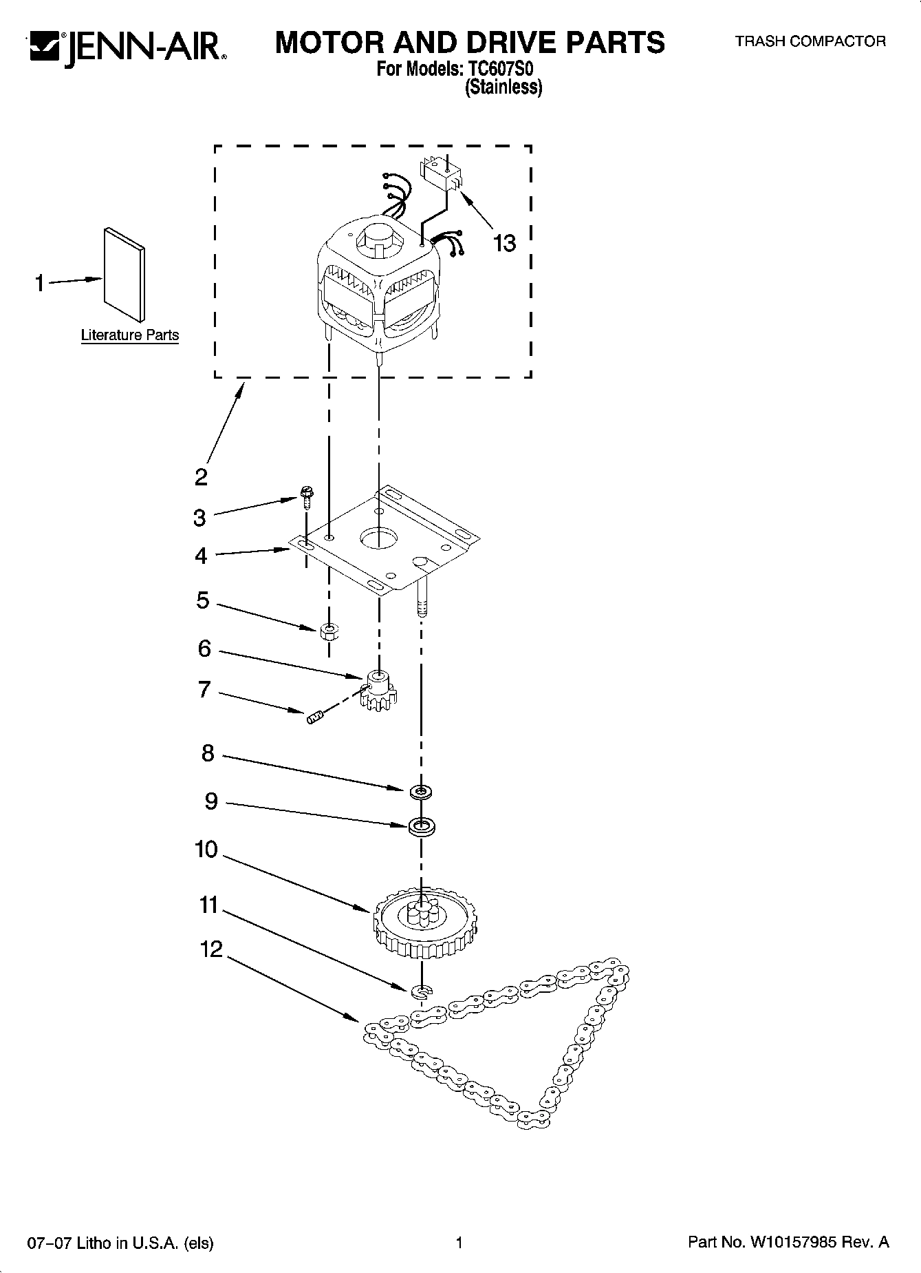 01 - MOTOR AND DRIVE PARTS